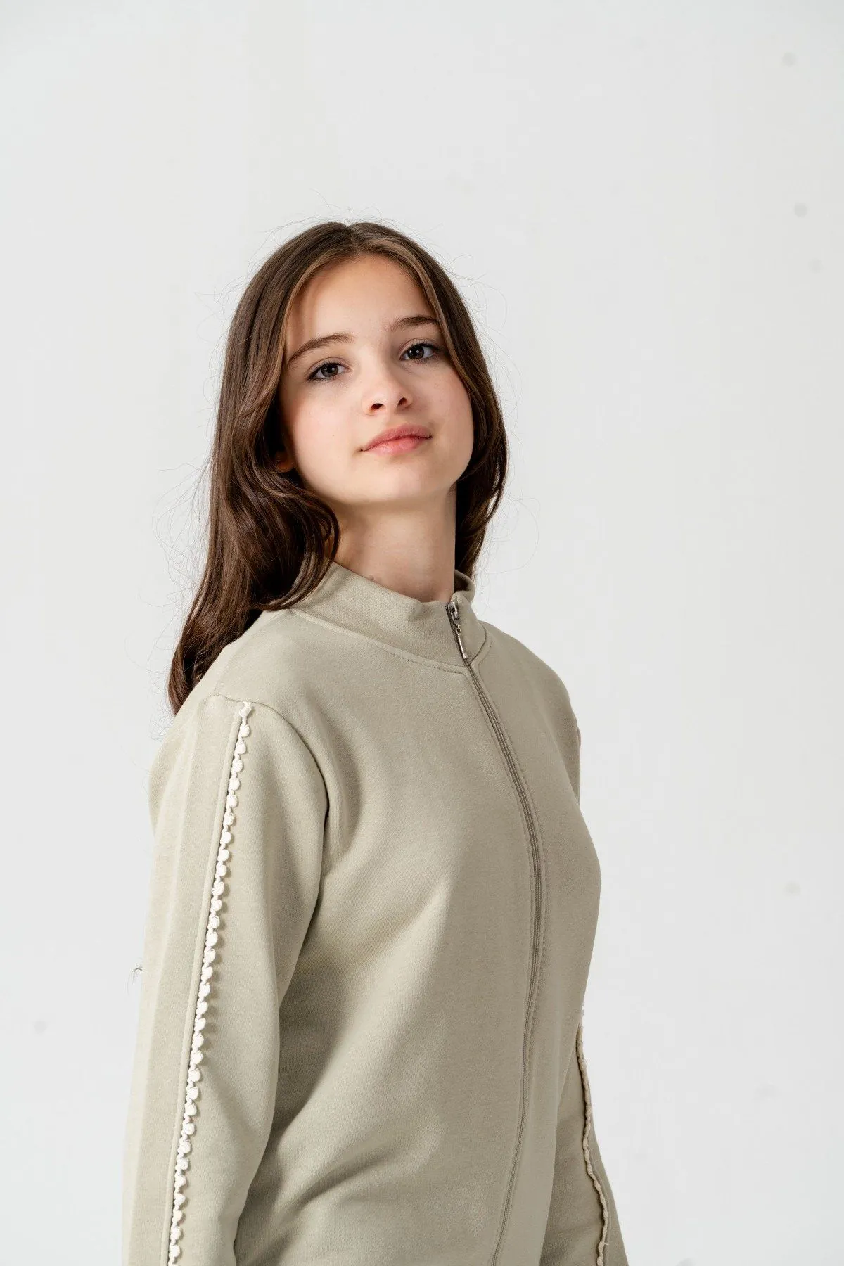 8-12 Yaş Berceste Soft Kız Çocuk Takım-Yeşil