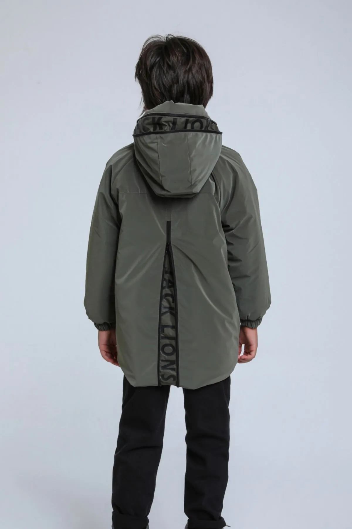 8-14 Yaş Jack Luxery Erkek Çocuk Mont-Haki