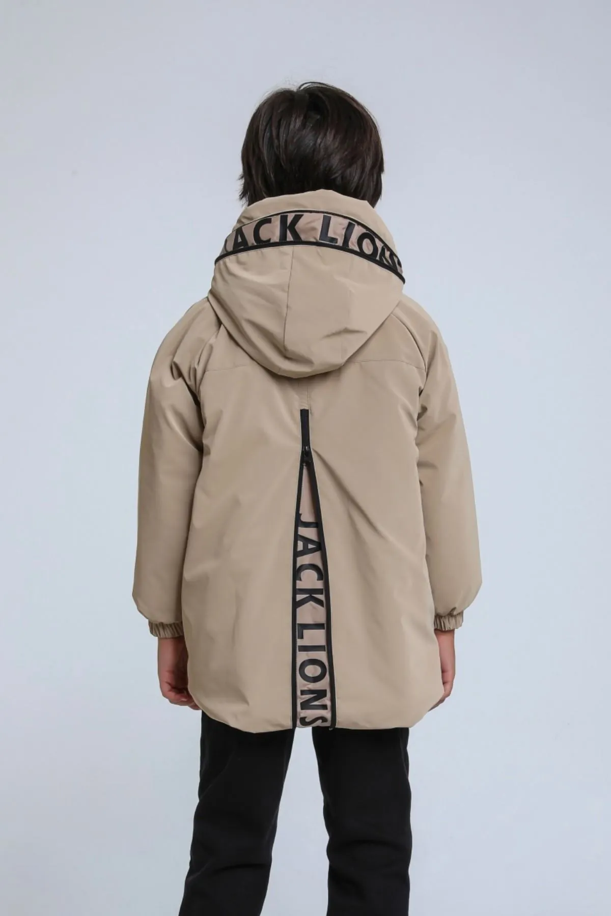 8-14 Yaş Jack Luxery Erkek Çocuk Mont-Latte