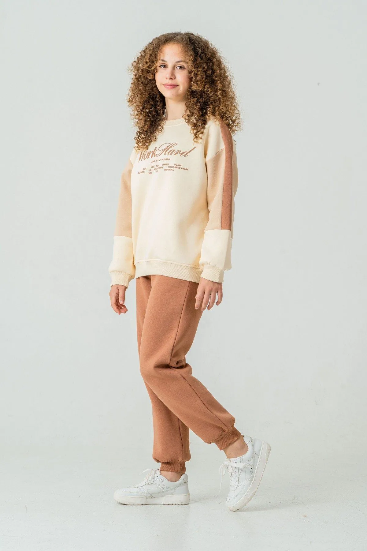 8-12 Yaş Work Every Kız Çocuk Takım-Mocca
