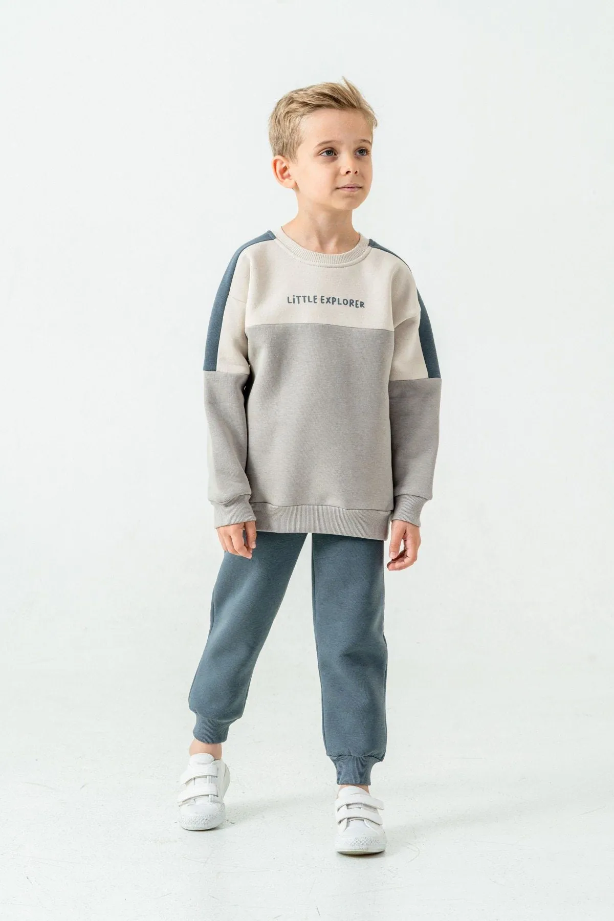 1-6 Yaş Litte Explorer Erkek Çocuk Takım-Uzay Grisi