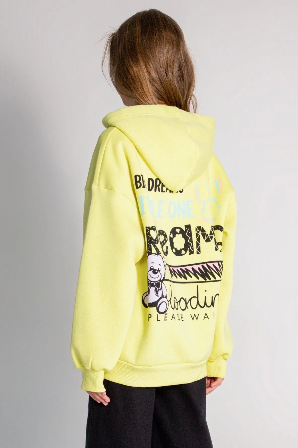 9-14 Yaş Big Dream One Kız Çocuk Sweatshırt-Sarı