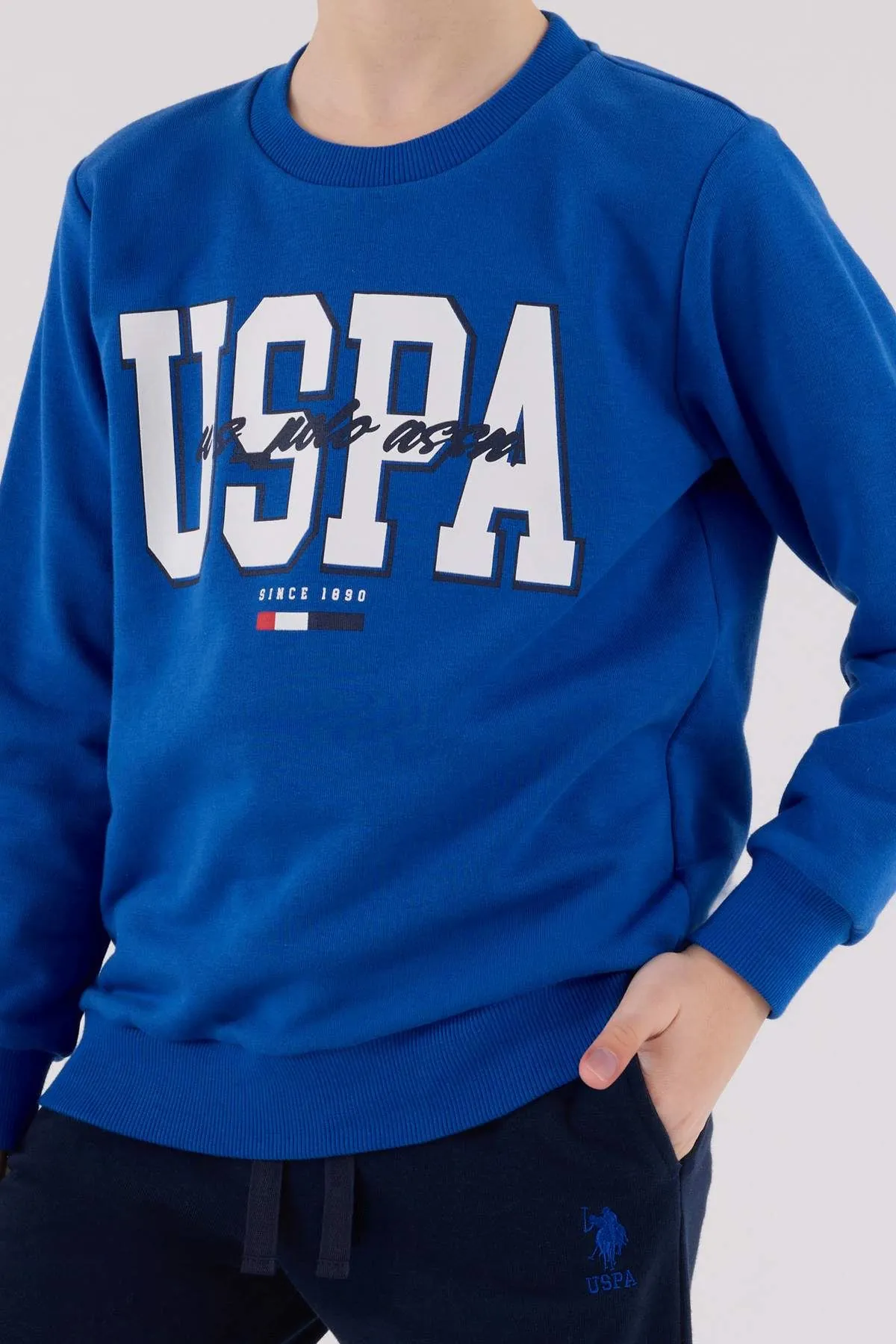 4-15 Yaş Lisanslı Us Polo Assn Erkek Çocuk Takım-Saks