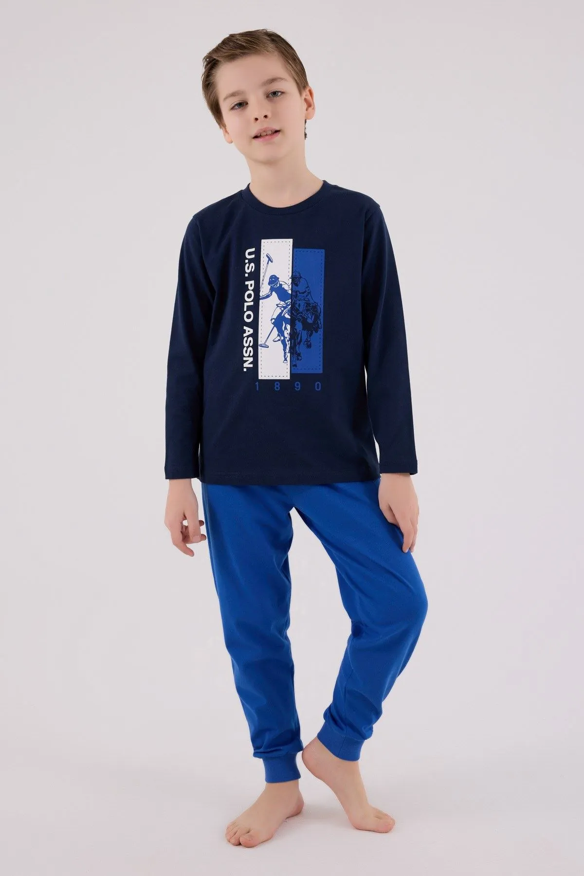 4-15 Yaş Lisanslı Us Polo Assn Erkek Çocuk Takım-Lacivert