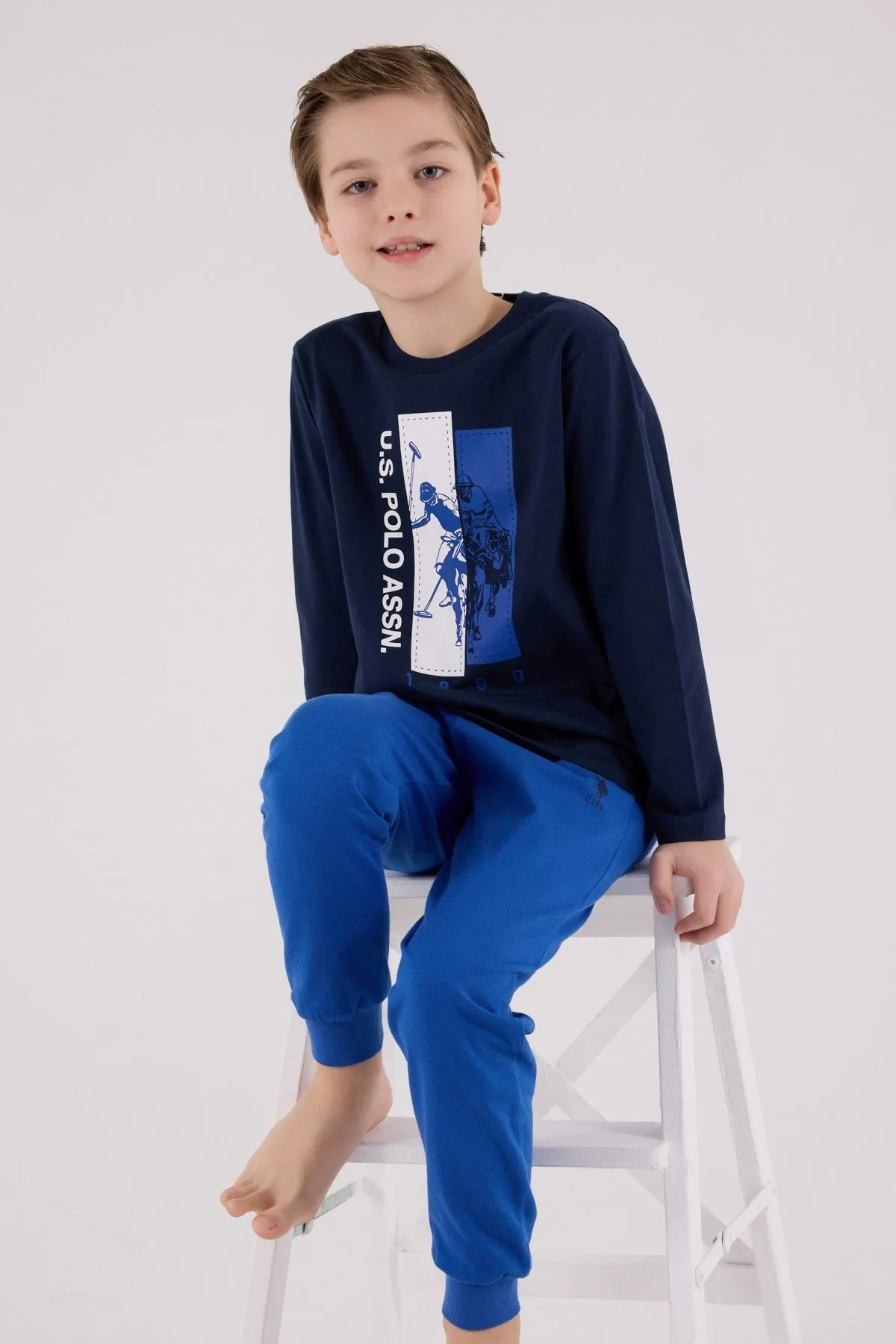 4-15 Yaş Lisanslı Us Polo Assn Erkek Çocuk Takım-Lacivert