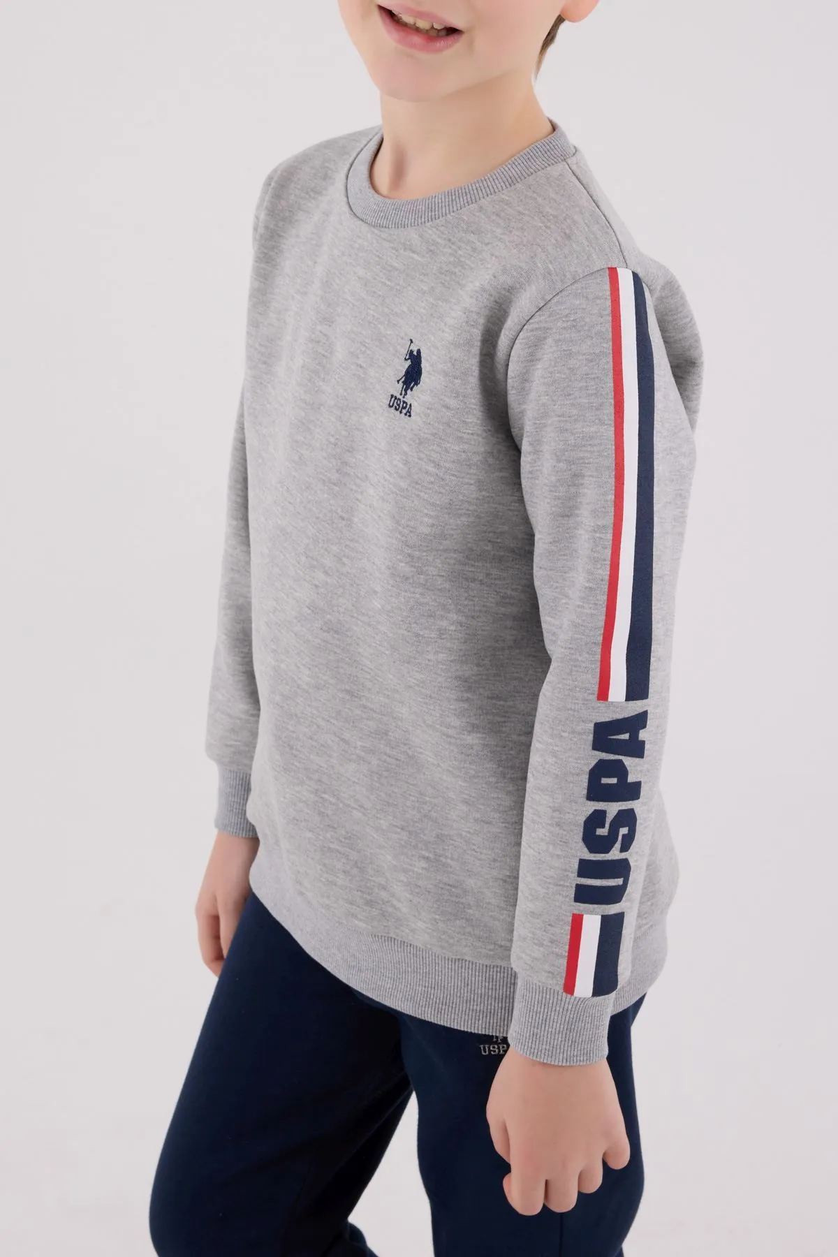 4-15 Yaş Lisanslı Us Polo Assn Erkek Çocuk Takım-Uzay Grisi