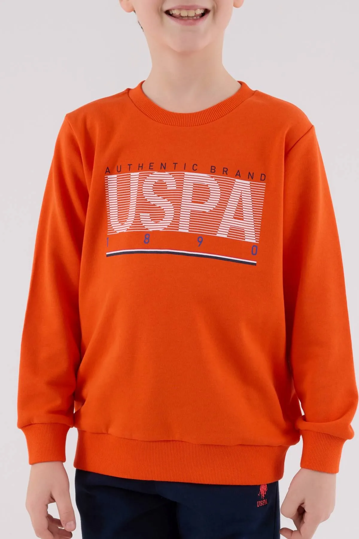 4-15 Yaş Lisanslı Us Polo Assn Erkek Çocuk Takım-Oranj