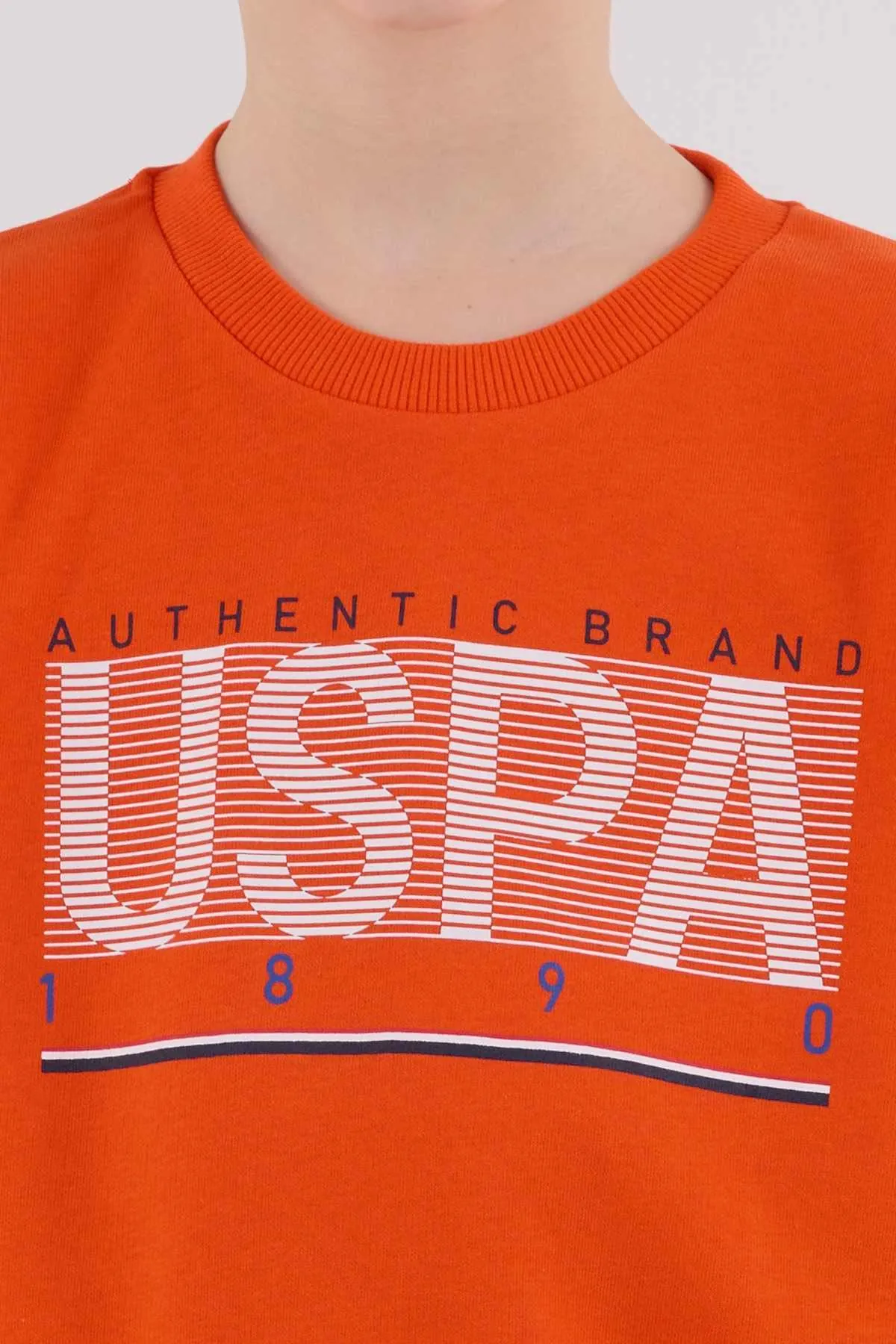 4-15 Yaş Lisanslı Us Polo Assn Erkek Çocuk Takım-Oranj