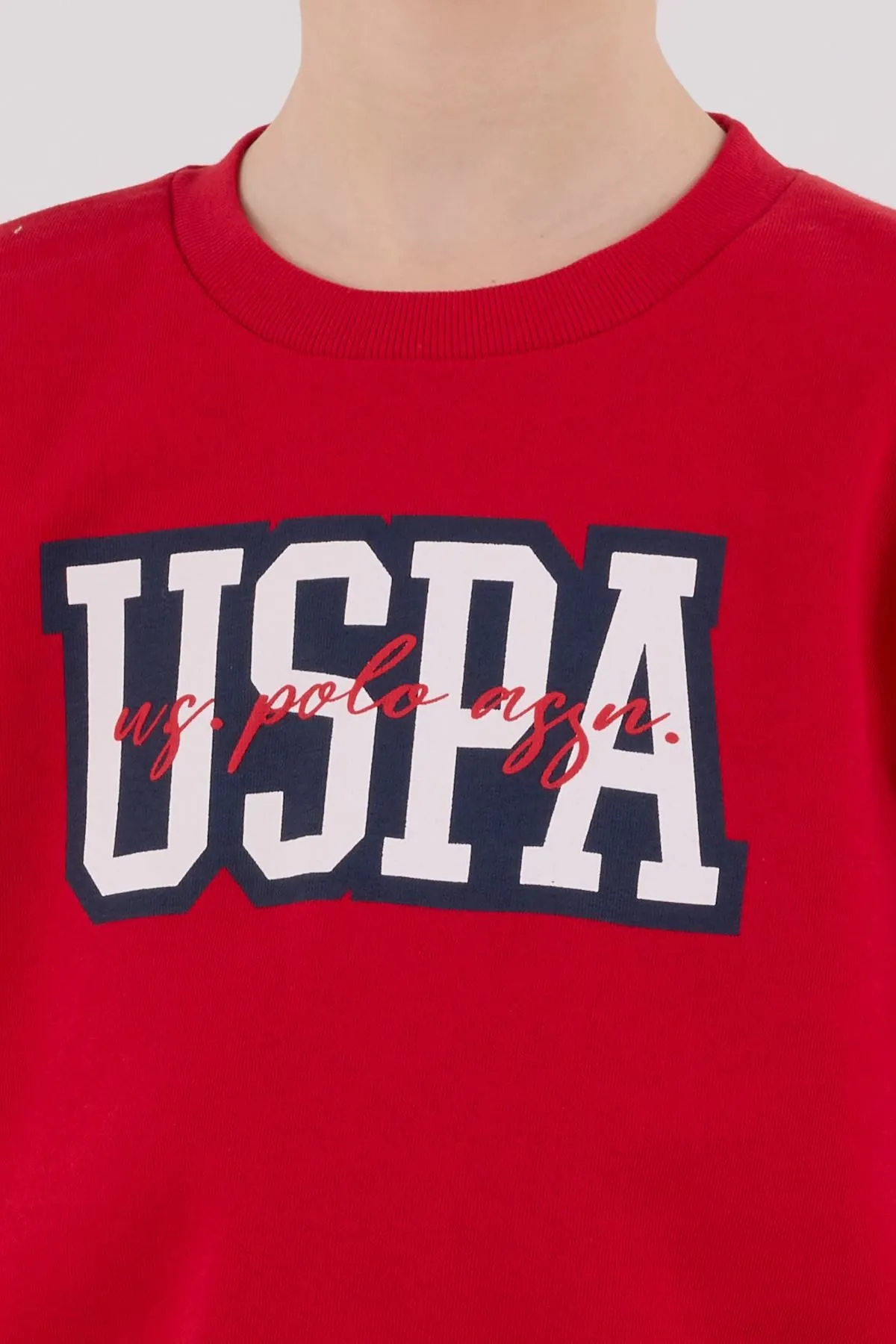 4-15 Yaş Lisanslı Us Polo Assn Erkek Çocuk Takım-Kırmızı