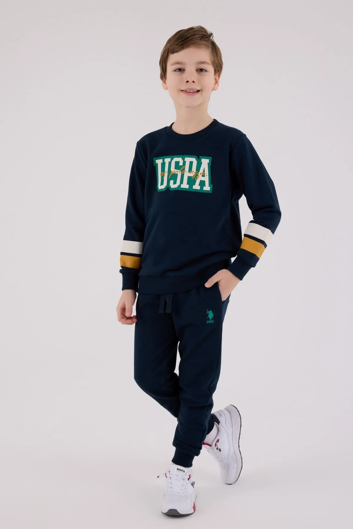 4-15 Yaş Lisanslı Us Polo Assn Erkek Çocuk Takım-Lacivert