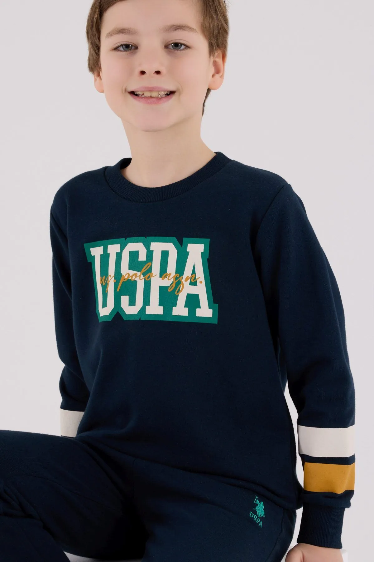 4-15 Yaş Lisanslı Us Polo Assn Erkek Çocuk Takım-Lacivert