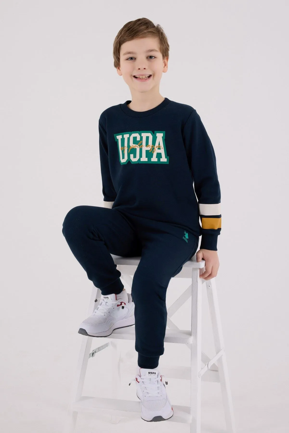 4-15 Yaş Lisanslı Us Polo Assn Erkek Çocuk Takım-Lacivert