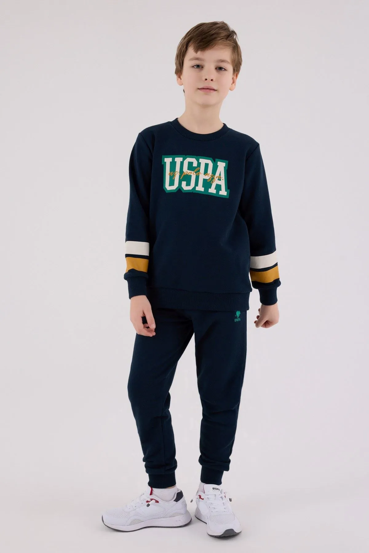 4-15 Yaş Lisanslı Us Polo Assn Erkek Çocuk Takım-Lacivert