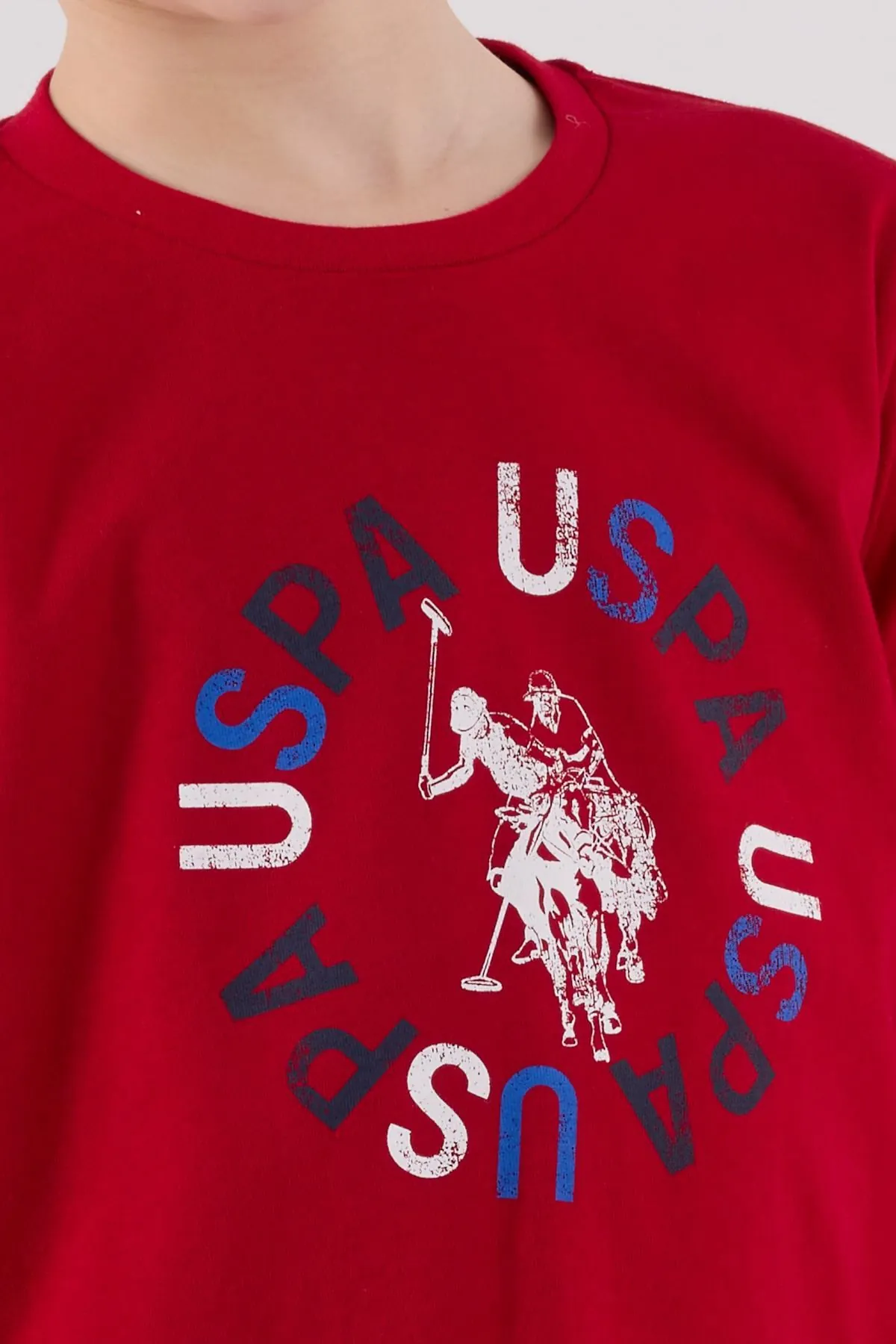 4-15 Yaş Lisanslı Us Polo Assn Erkek Çocuk Takım-Kırmızı