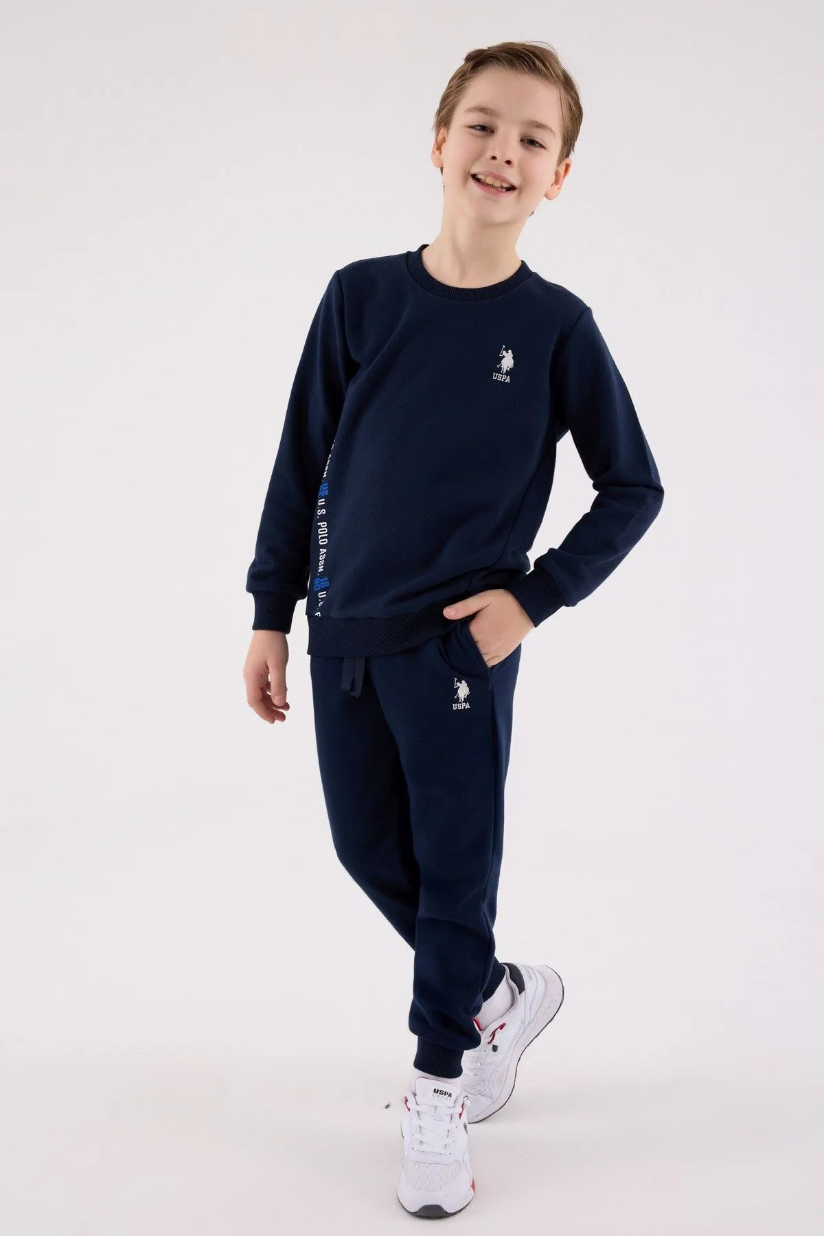 4-15 Yaş Lisanslı Us Polo Assn Erkek Çocuk Takım-Lacivert
