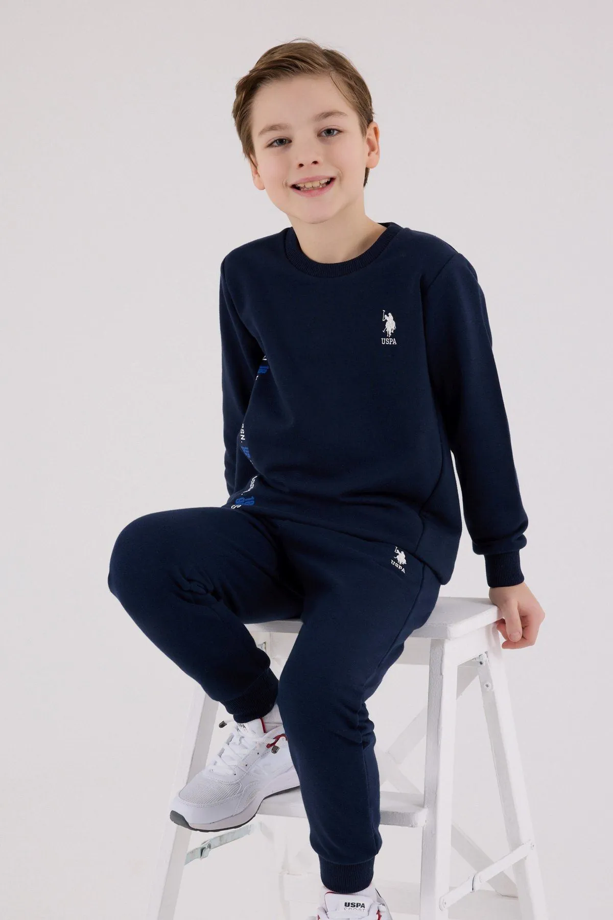 4-15 Yaş Lisanslı Us Polo Assn Erkek Çocuk Takım-Lacivert
