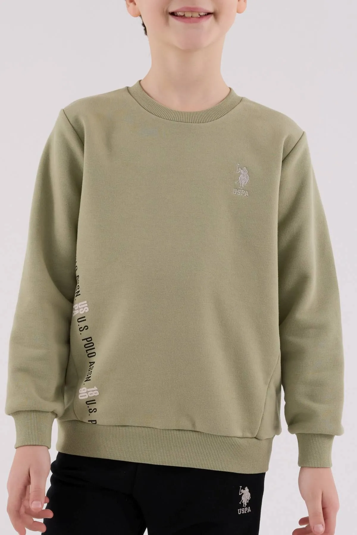 4-15 Yaş Lisanslı Us Polo Assn Erkek Çocuk Takım-Haki