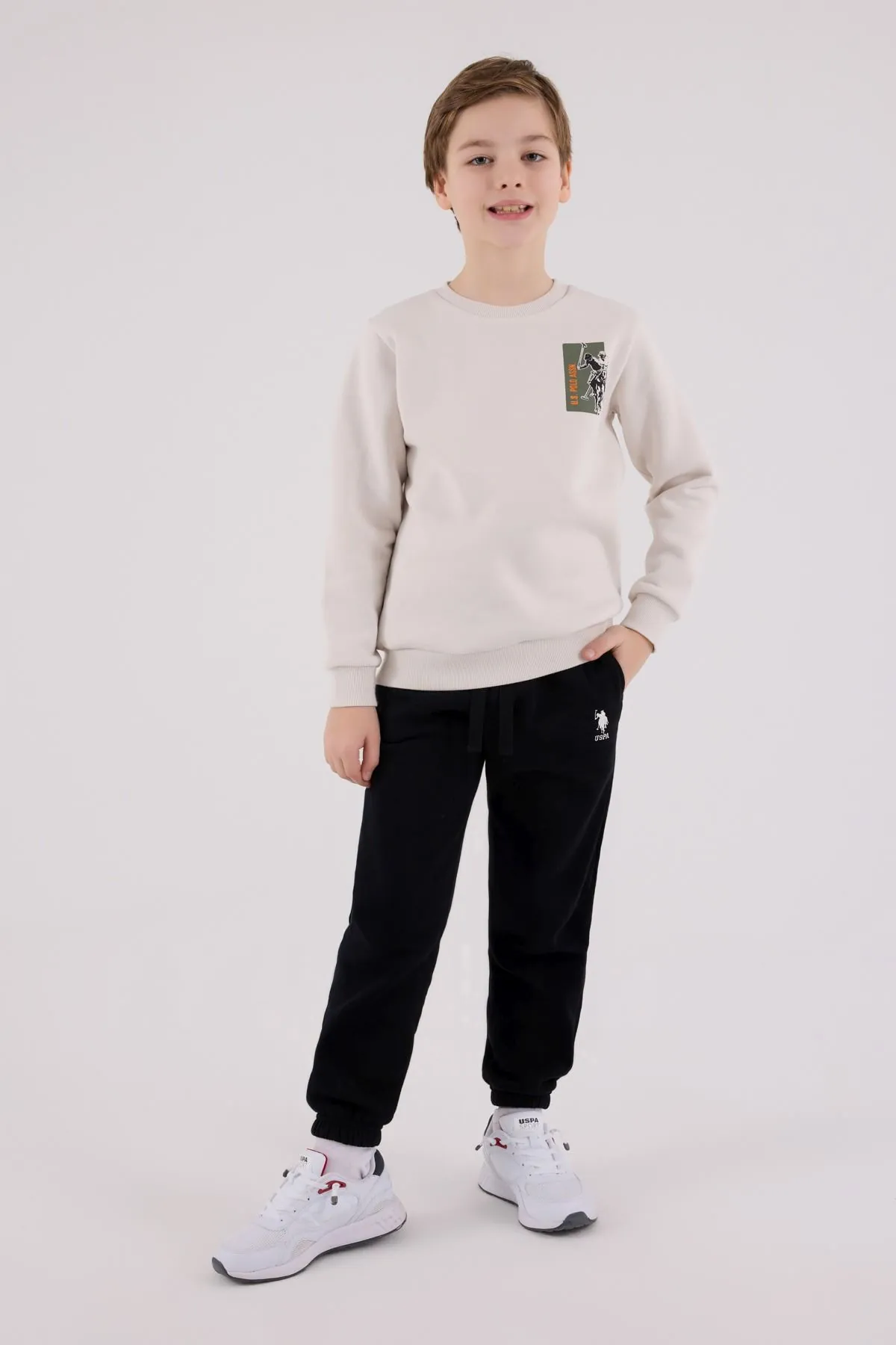 4-15 Yaş Lisanslı Us Polo Assn Erkek Çocuk Takım-Taş
