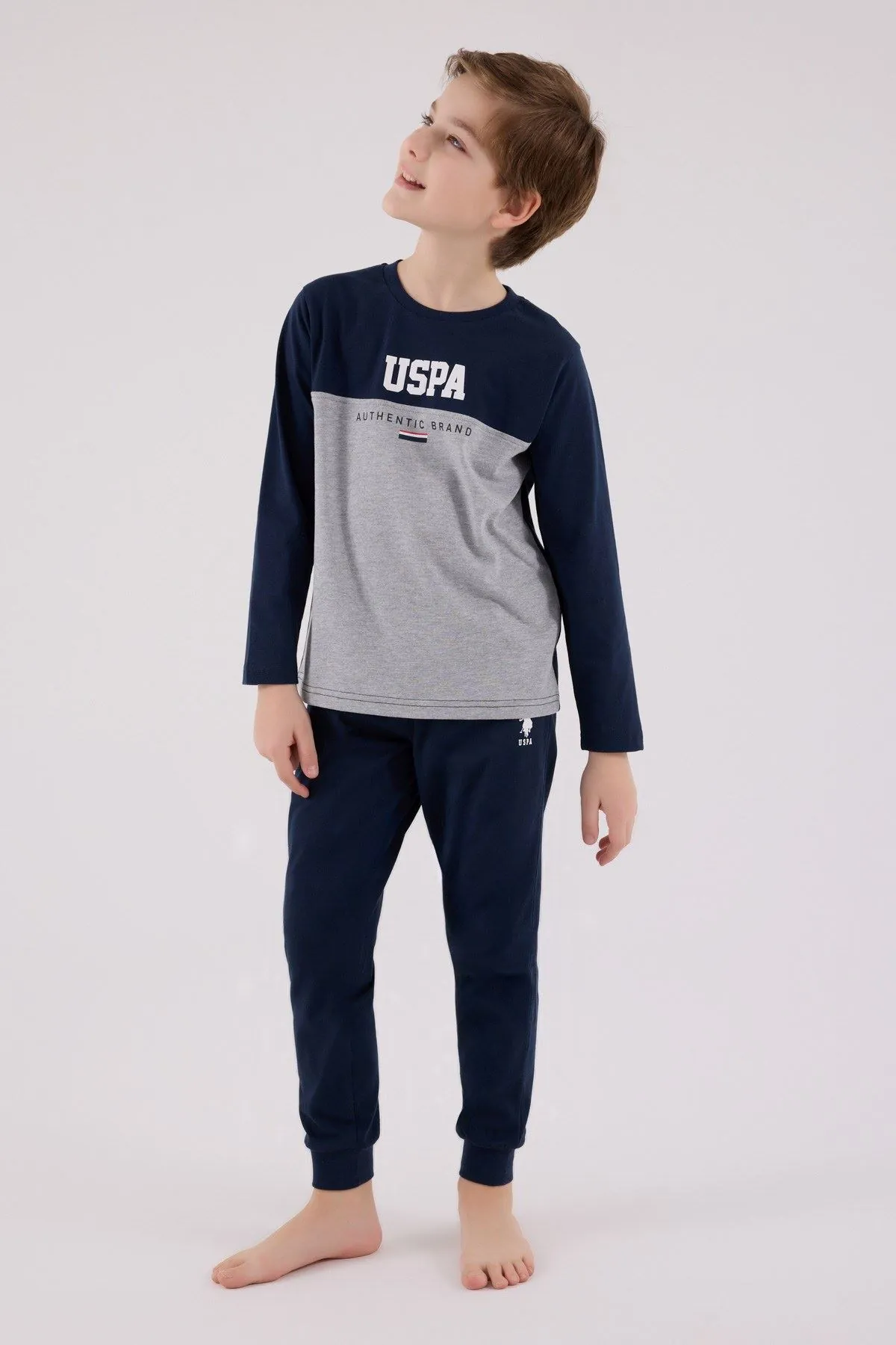 4-15 Yaş Lisanslı Us Polo Assn Erkek Çocuk Takım-Uzay Grisi