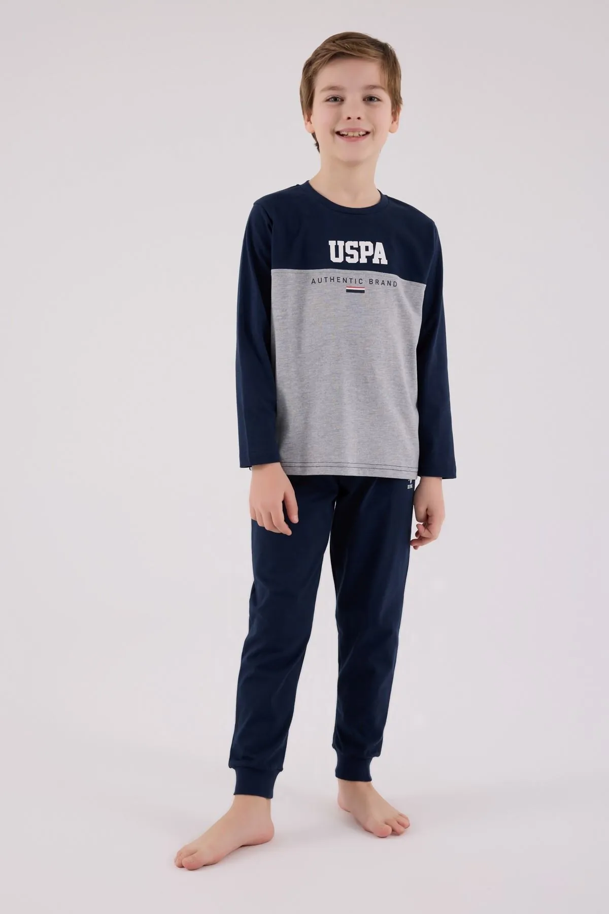 4-15 Yaş Lisanslı Us Polo Assn Erkek Çocuk Takım-Uzay Grisi