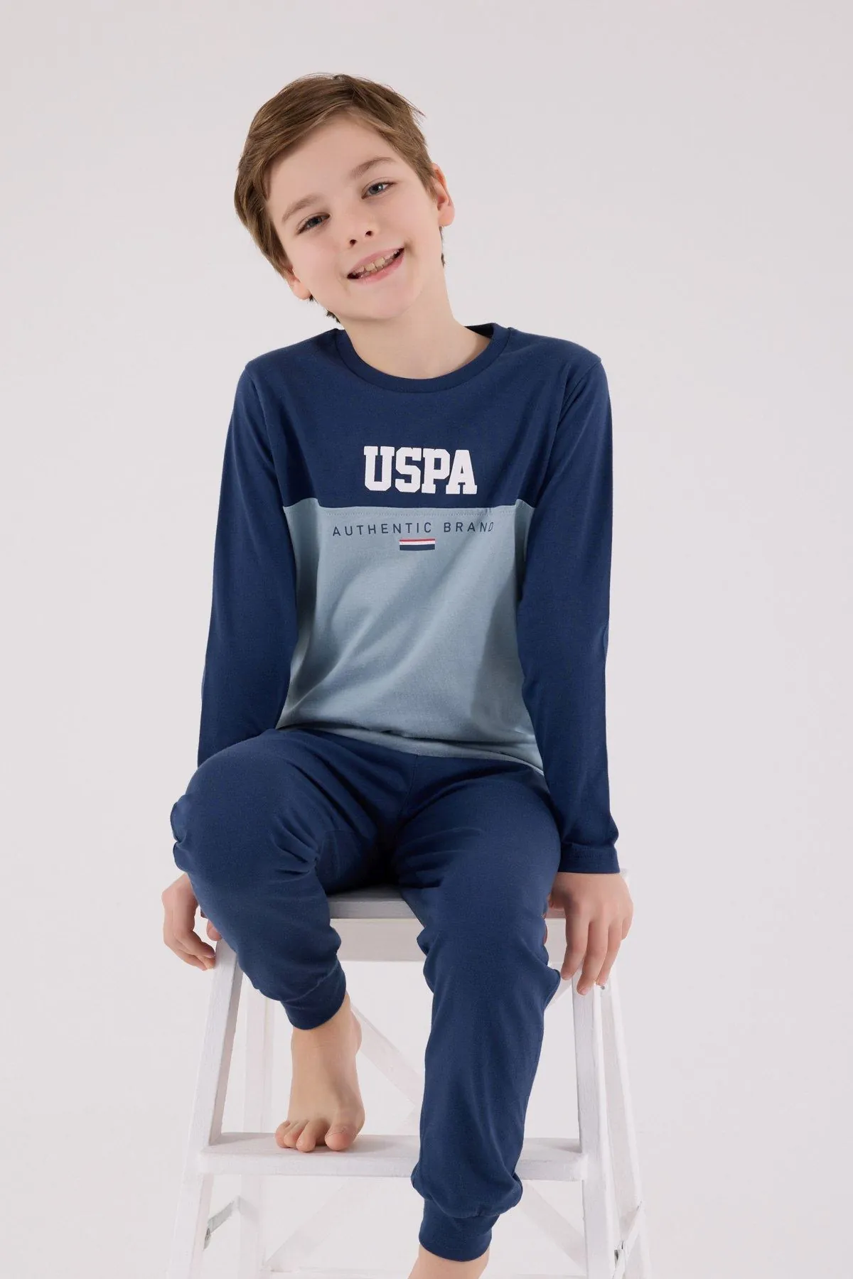 4-15 Yaş Lisanslı Us Polo Assn Erkek Çocuk Takım-İndigo