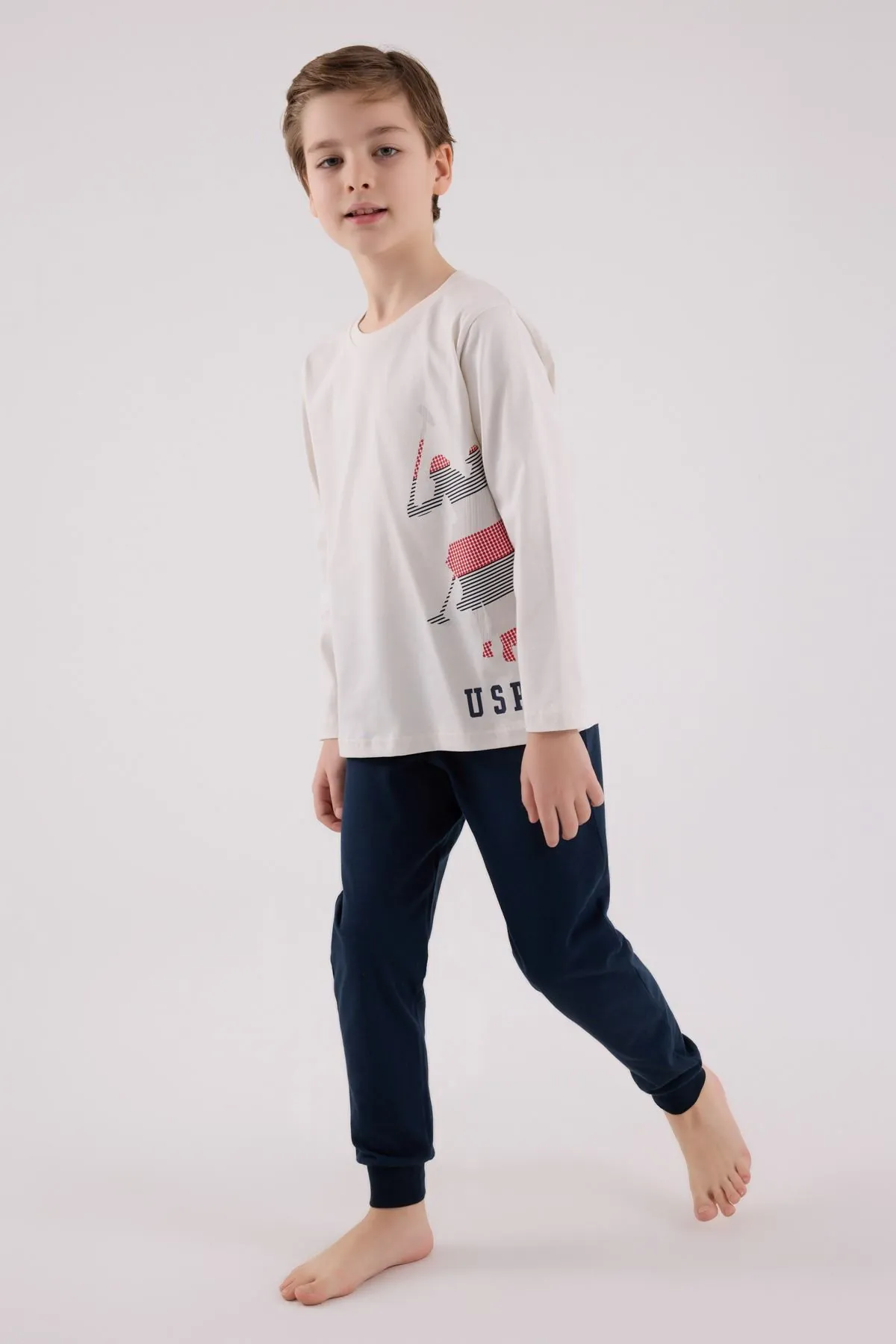 4-15 Yaş Lisanslı Us Polo Assn Erkek Çocuk Takım-Taş