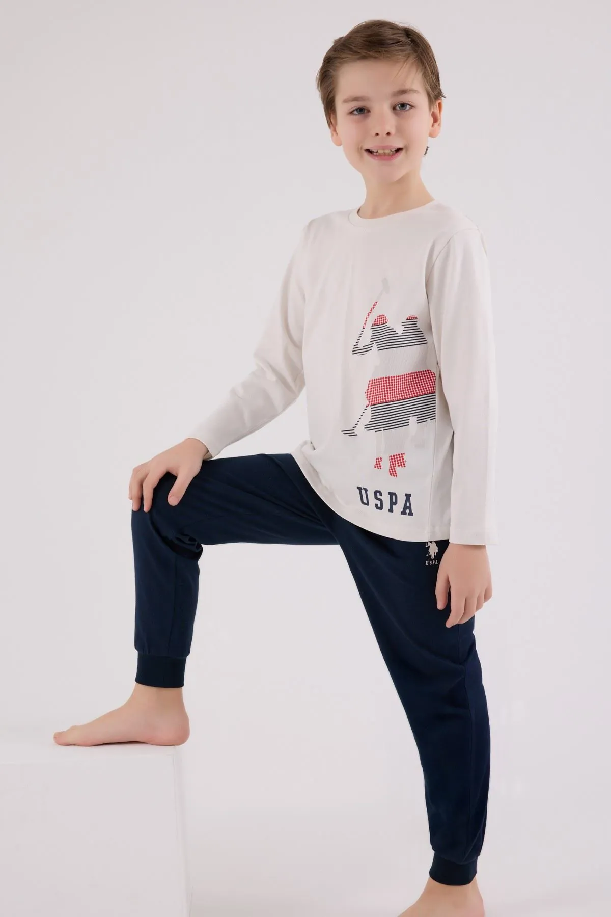 4-15 Yaş Lisanslı Us Polo Assn Erkek Çocuk Takım-Taş