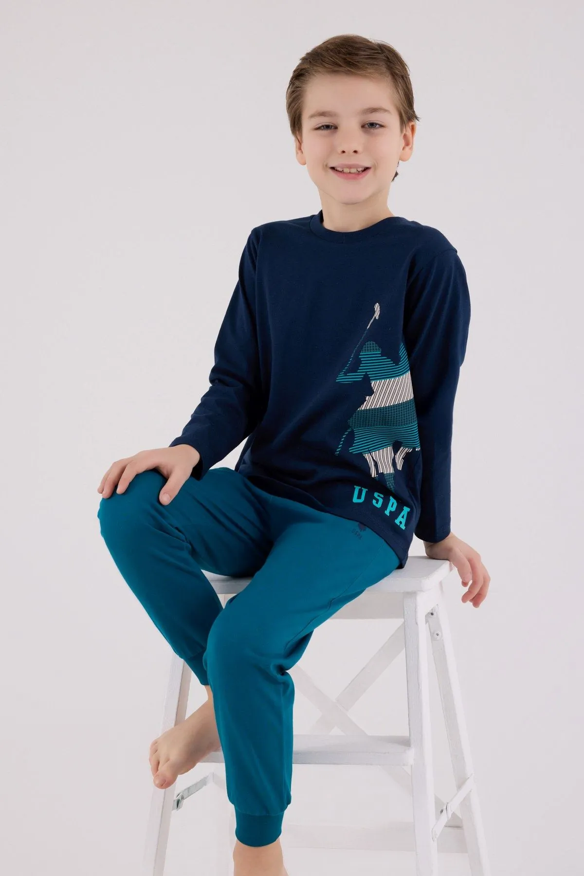 4-15 Yaş Lisanslı Us Polo Assn Erkek Çocuk Takım-Lacivert