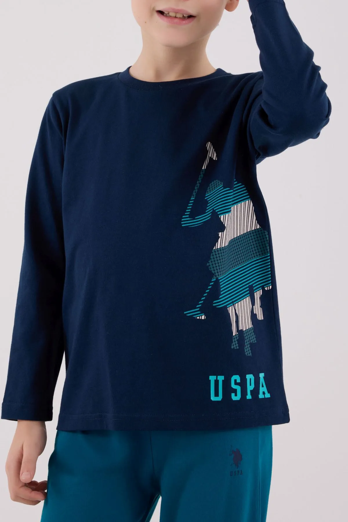 4-15 Yaş Lisanslı Us Polo Assn Erkek Çocuk Takım-Lacivert
