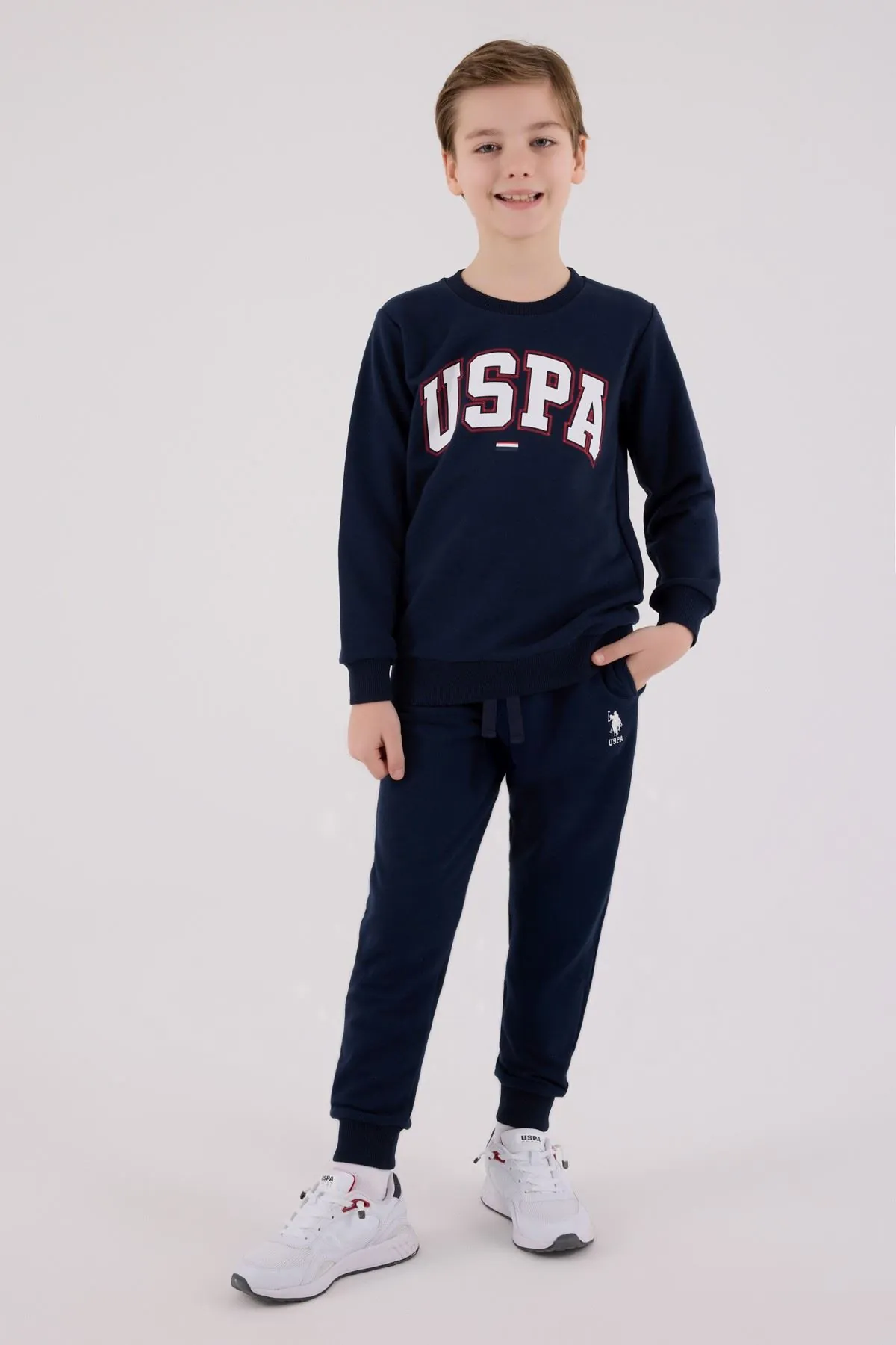 4-15 Yaş Lisanslı Us Polo Assn Erkek Çocuk Takım-Lacivert