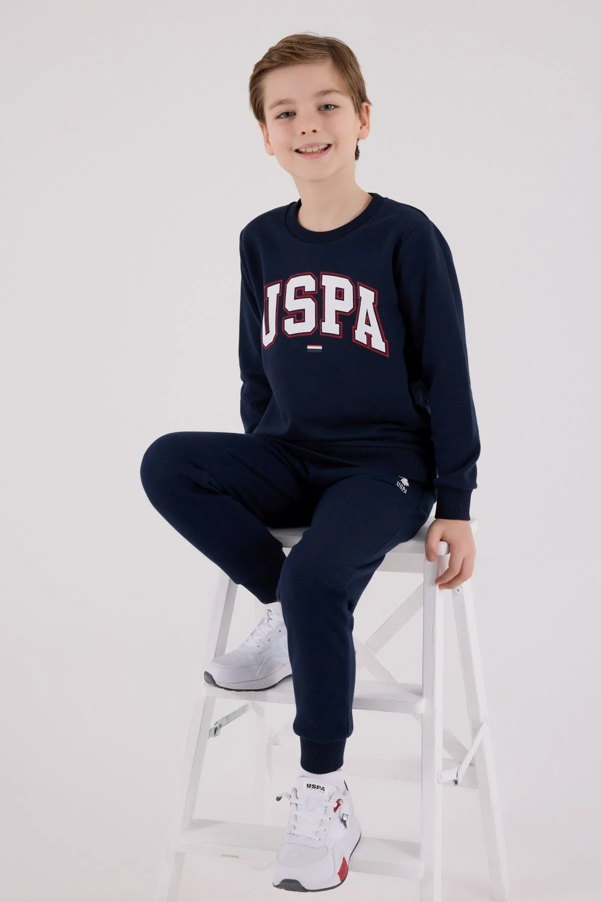 4-15 Yaş Lisanslı Us Polo Assn Erkek Çocuk Takım-Lacivert