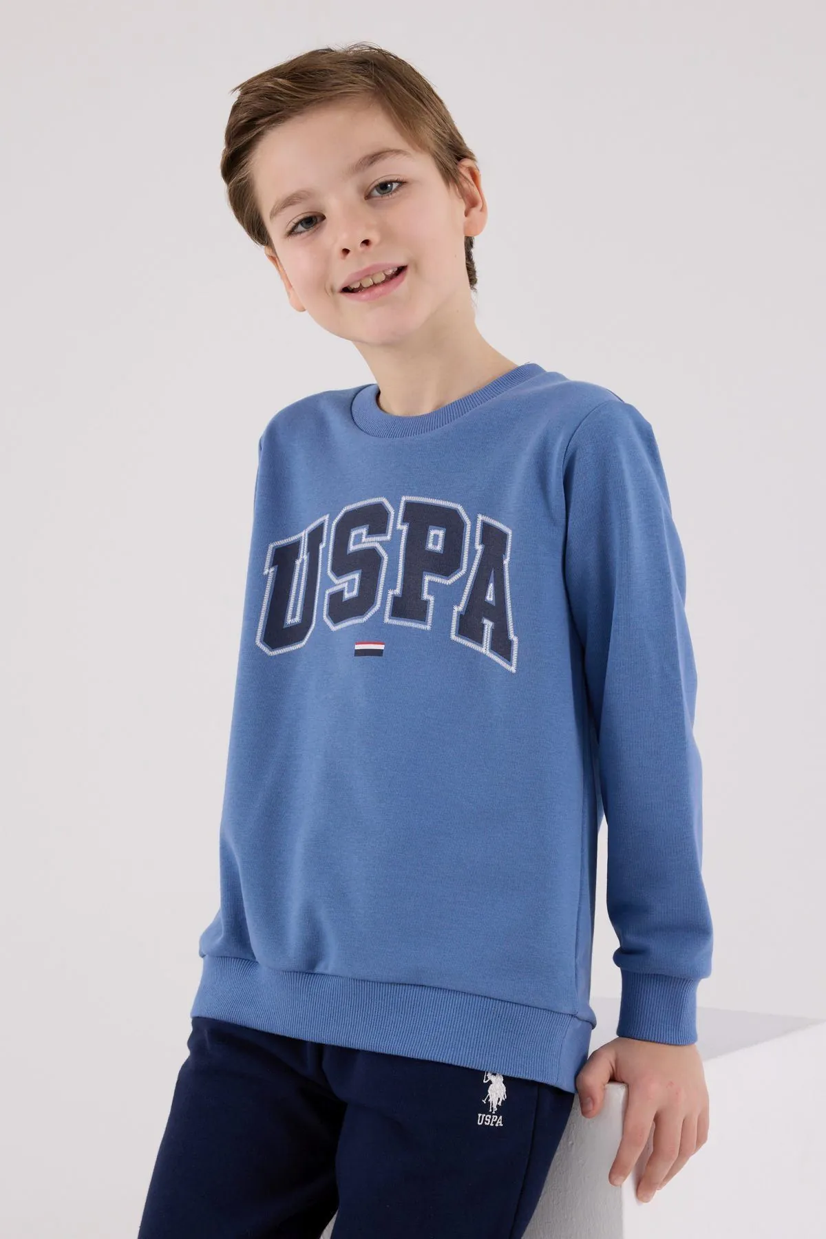 4-15 Yaş Lisanslı Us Polo Assn Erkek Çocuk Takım-Mavi