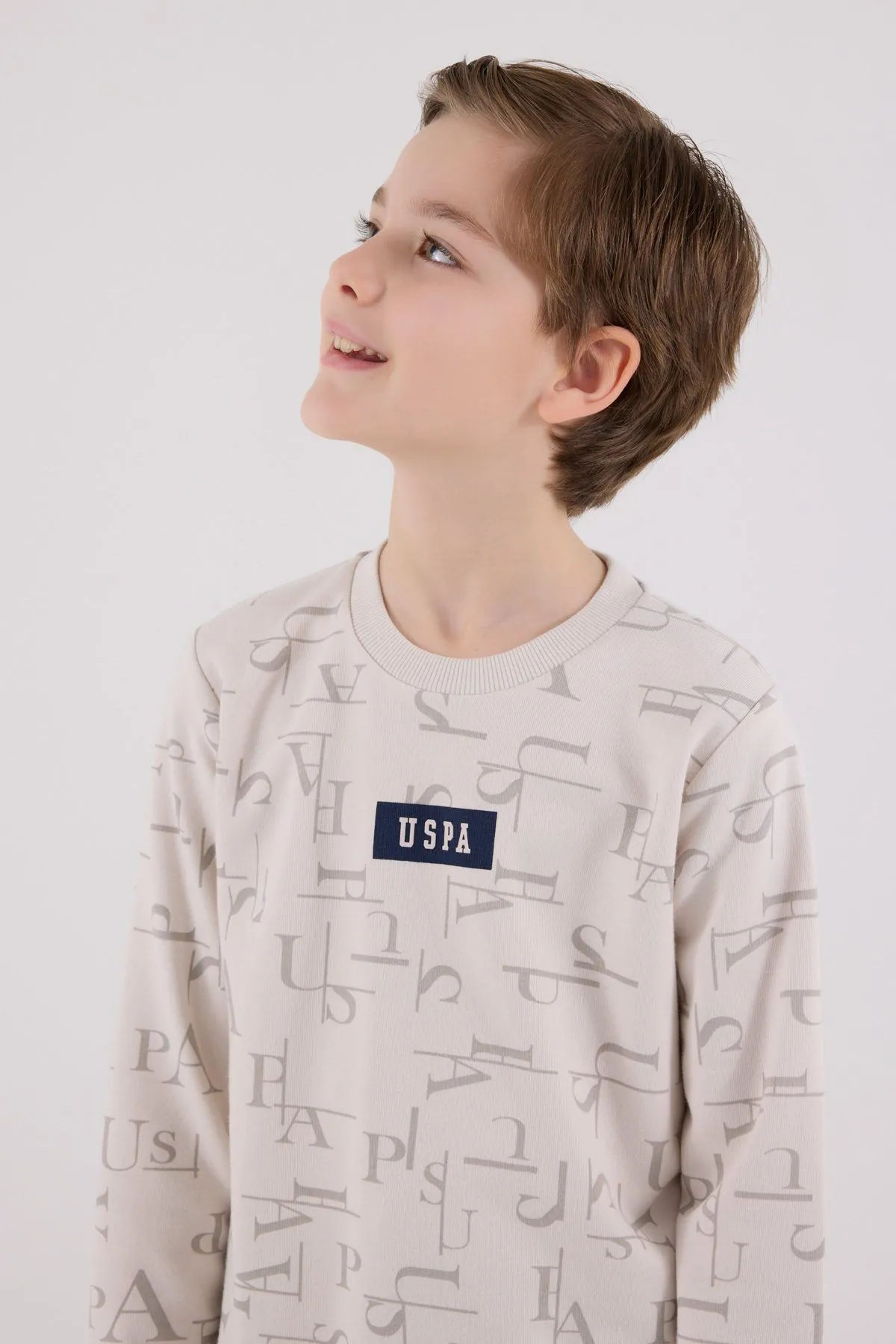 4-15 Yaş Lisanslı Us Polo Assn Erkek Çocuk Takım-Latte