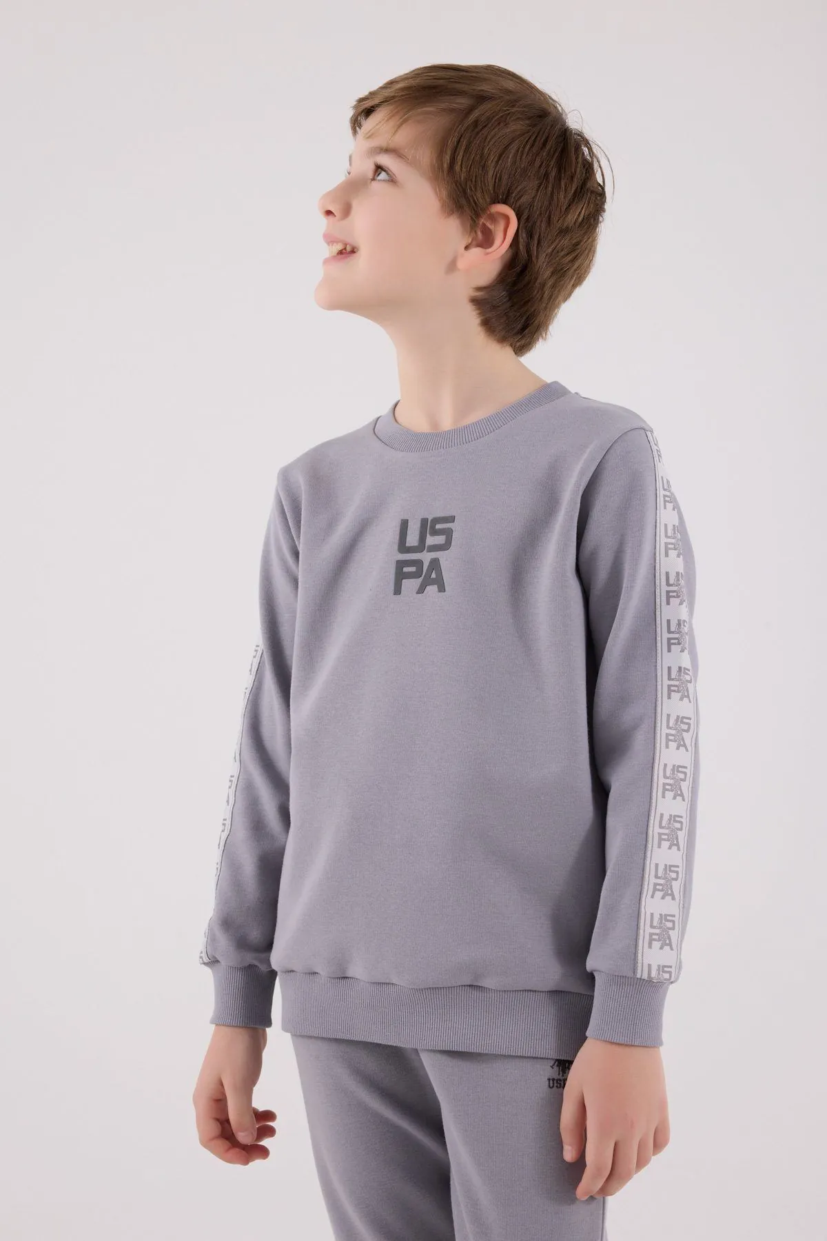 4-15 Yaş Lisanslı Us Polo Assn Erkek Çocuk Takım-Uzay Grisi