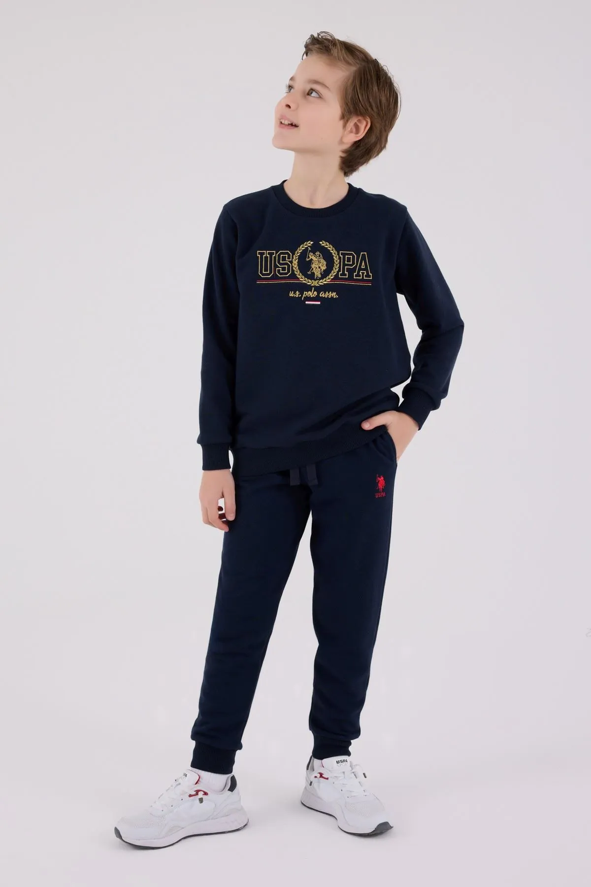 4-15 Yaş Lisanslı Us Polo Assn Erkek Çocuk Takım-Lacivert