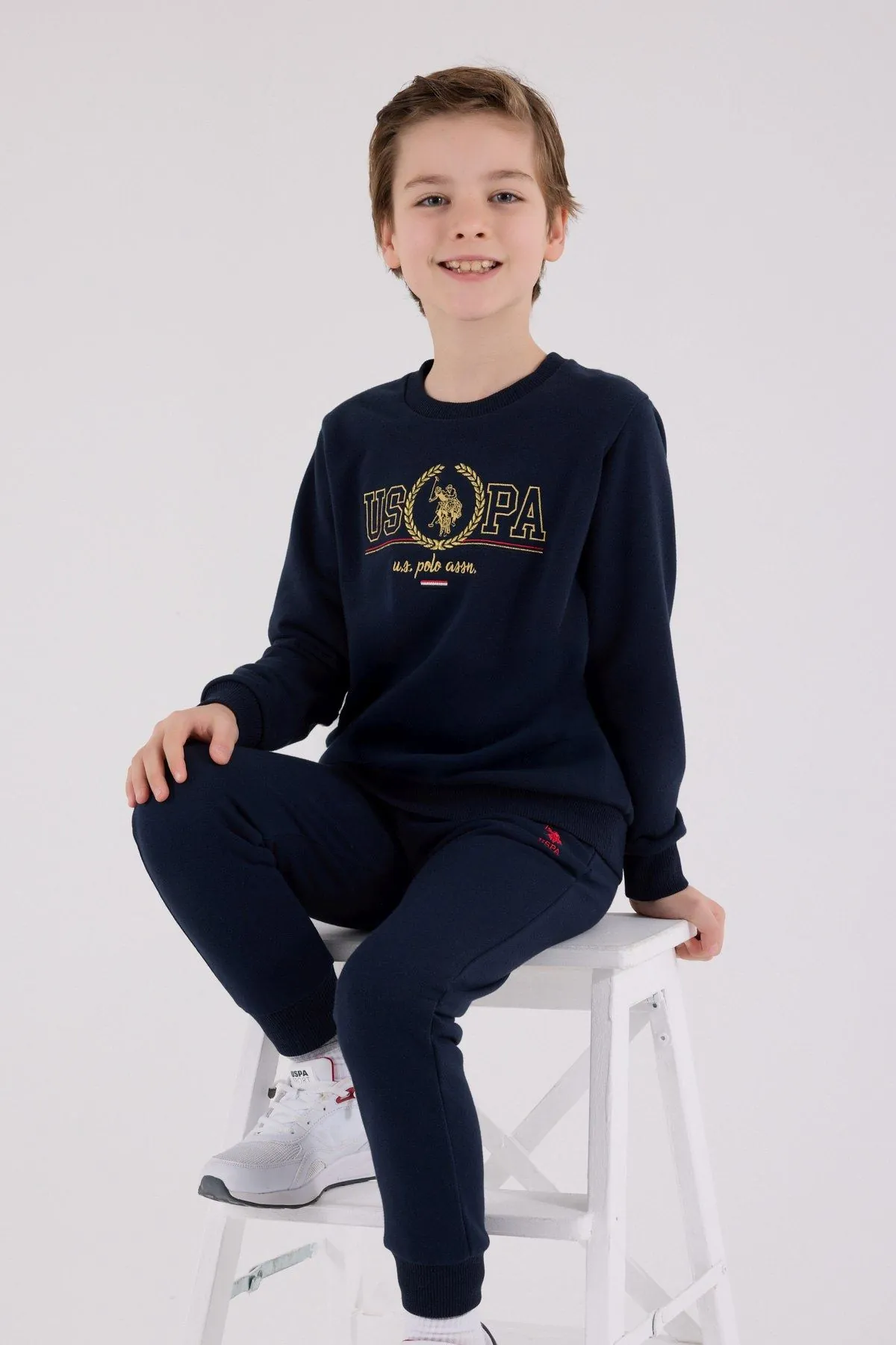 4-15 Yaş Lisanslı Us Polo Assn Erkek Çocuk Takım-Lacivert