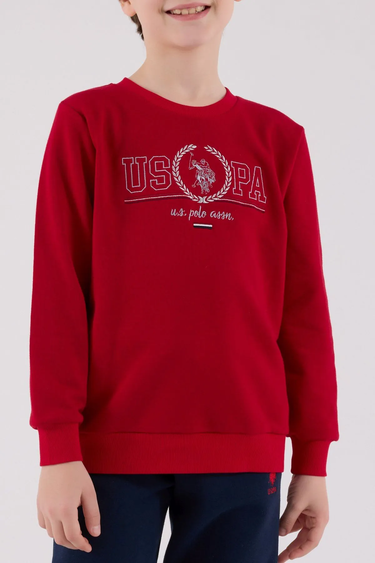 4-15 Yaş Lisanslı Us Polo Assn Erkek Çocuk Takım-Kırmızı