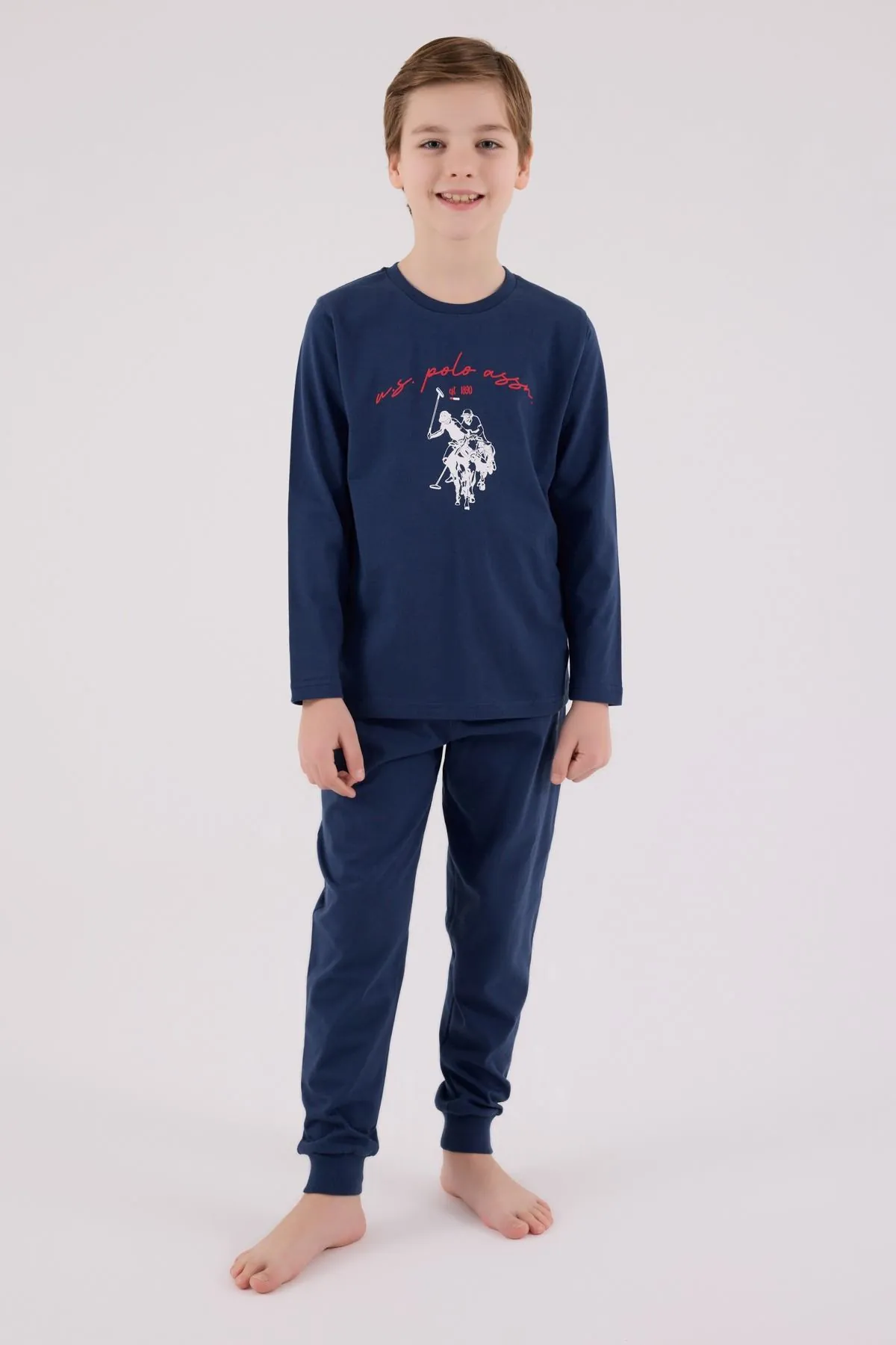 4-15 Yaş Lisanslı Us Polo Assn Erkek Çocuk Takım-İndigo