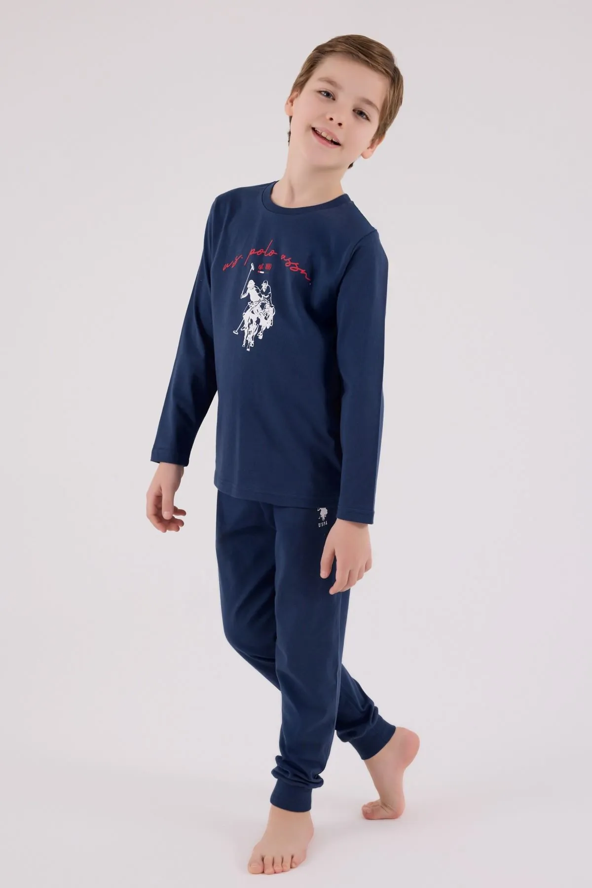 4-15 Yaş Lisanslı Us Polo Assn Erkek Çocuk Takım-İndigo