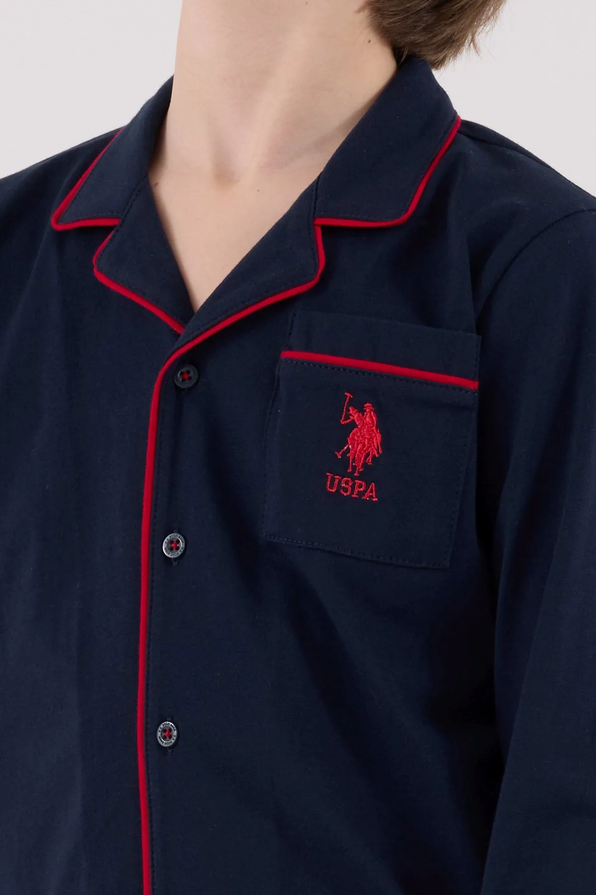 4-15 Yaş Lisanslı Us Polo Assn Erkek Çocuk Takım-Lacivert
