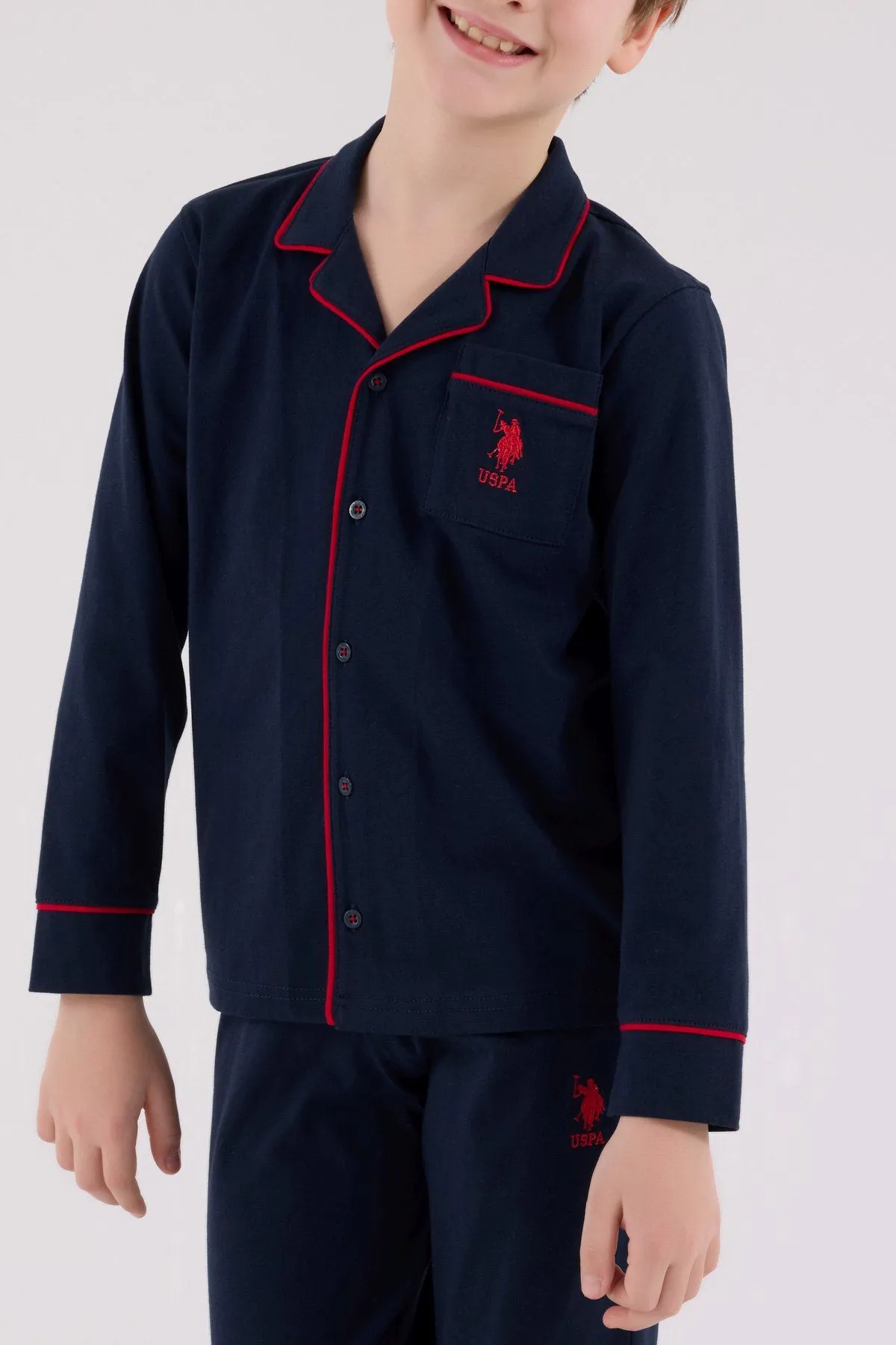 4-15 Yaş Lisanslı Us Polo Assn Erkek Çocuk Takım-Lacivert