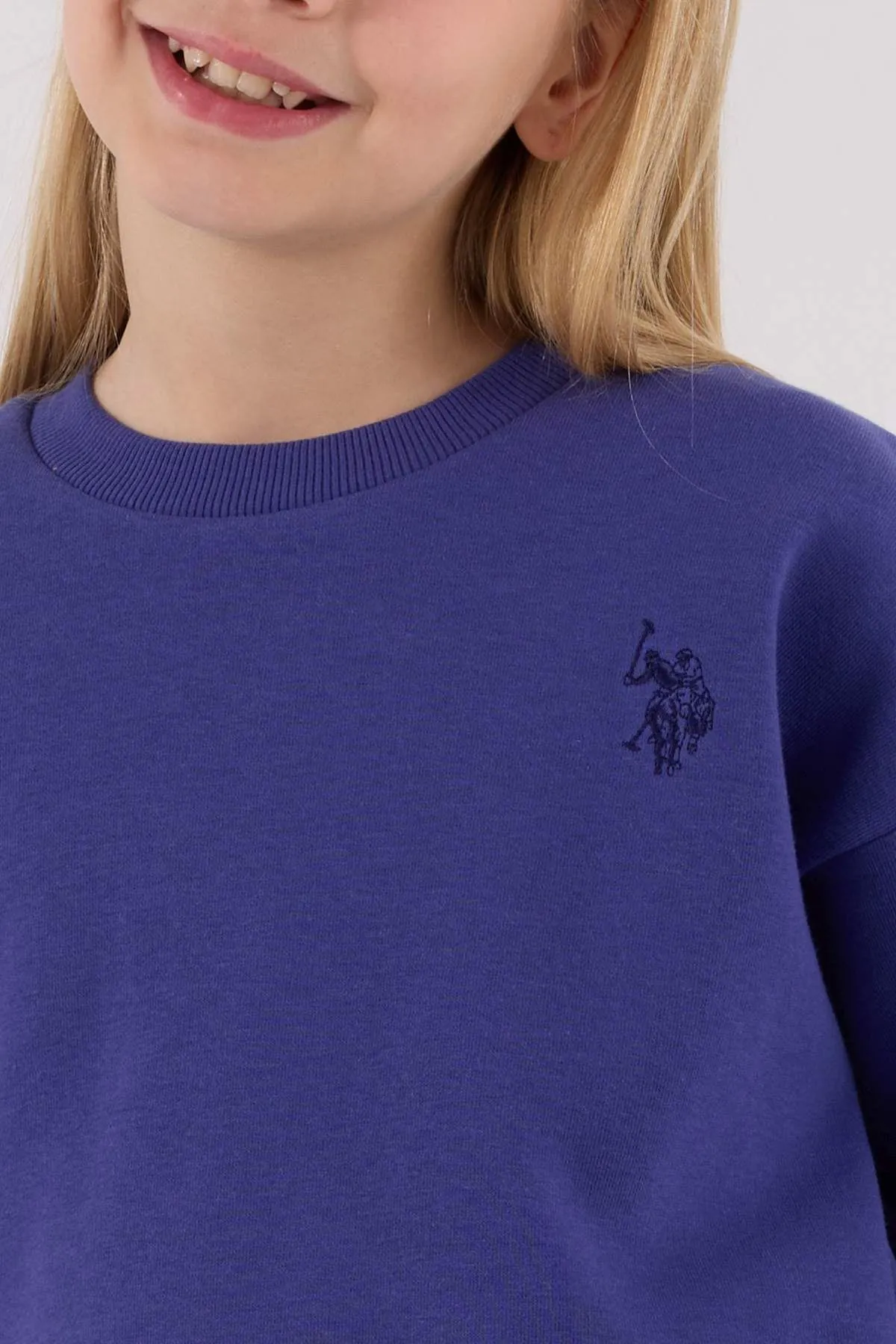 4-15 Yaş Lisanslı Us Polo Assn Kız Çocuk Takım-İndigo