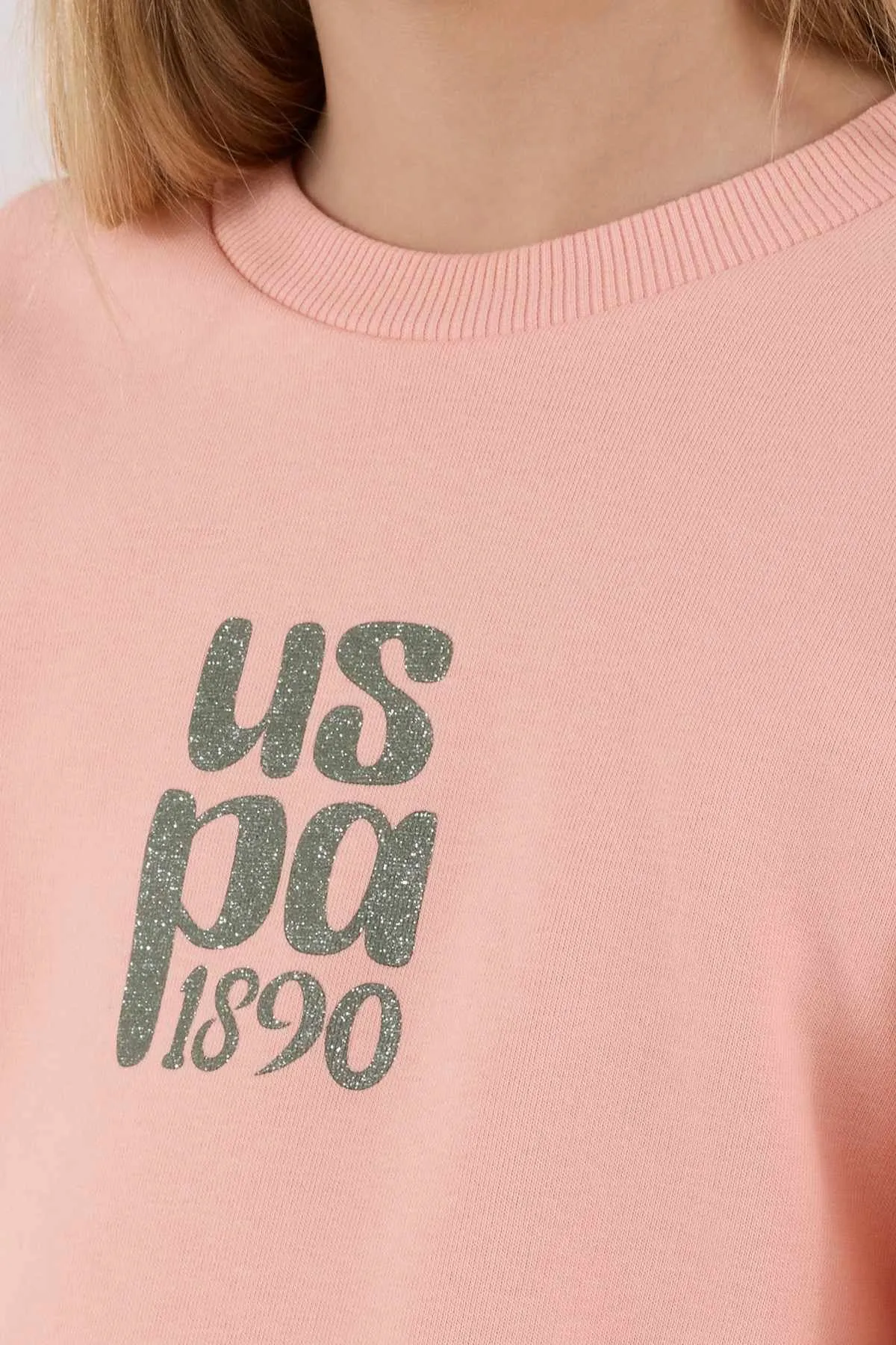 4-15 Yaş Lisanslı Us Polo Assn Kız Çocuk Takım-Somon