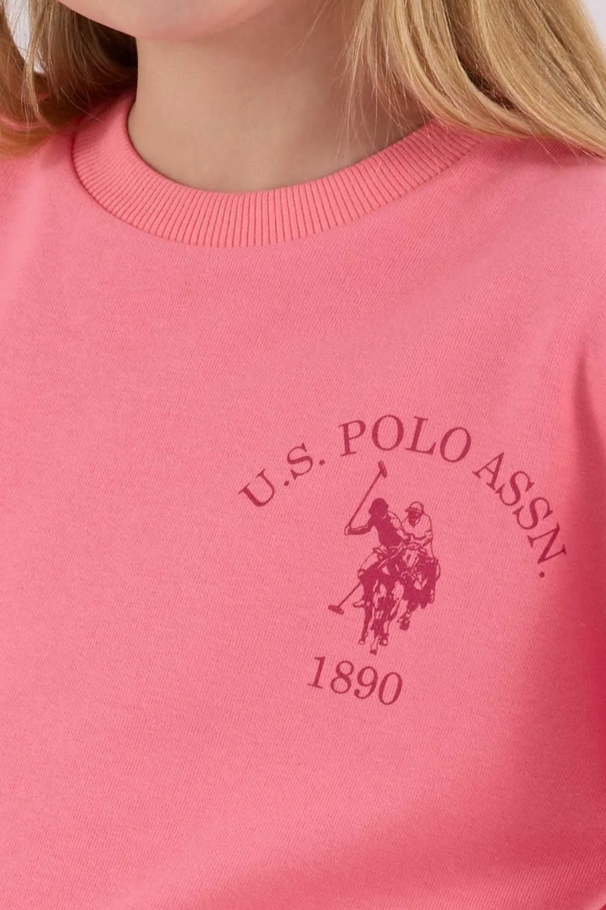 4-15 Yaş Lisanslı Us Polo Assn Kız Çocuk Takım-Pembe