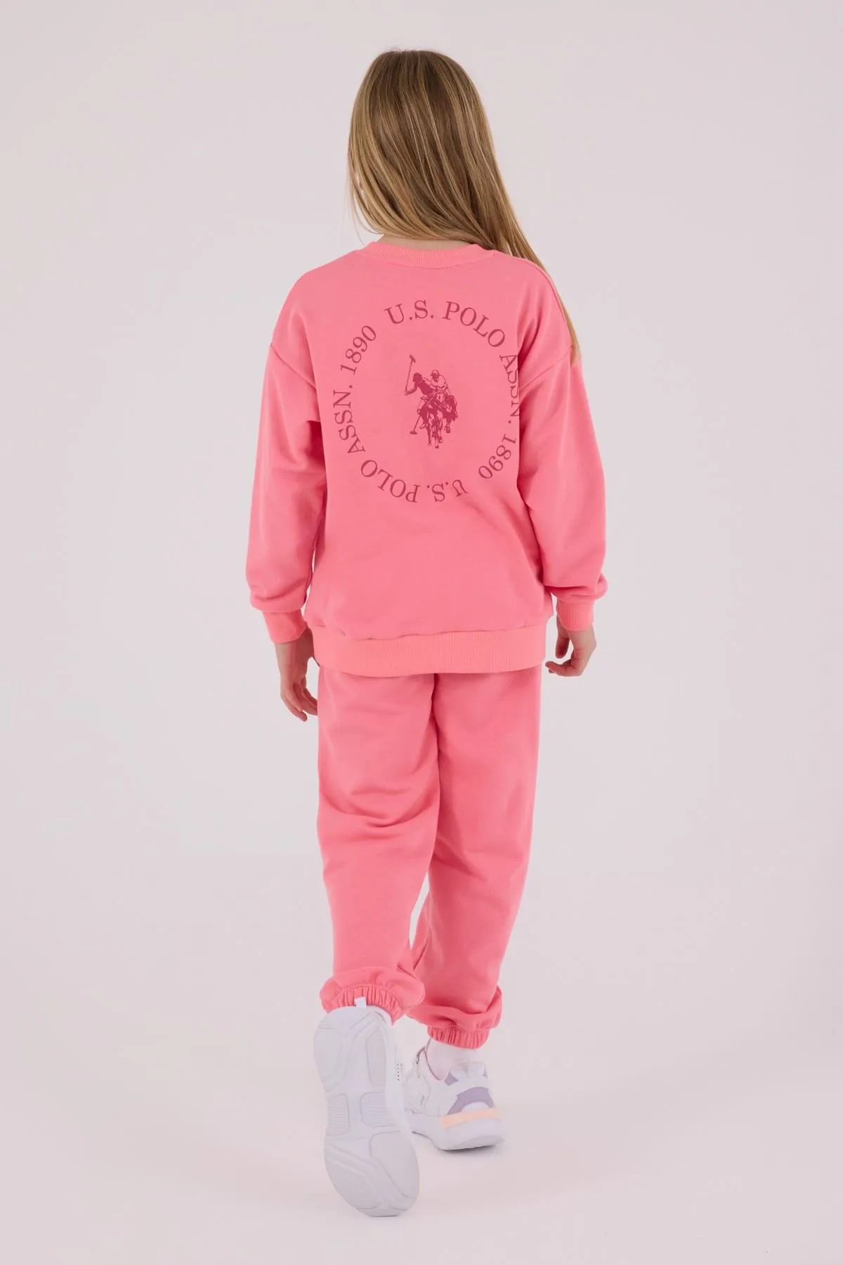 4-15 Yaş Lisanslı Us Polo Assn Kız Çocuk Takım-Pembe