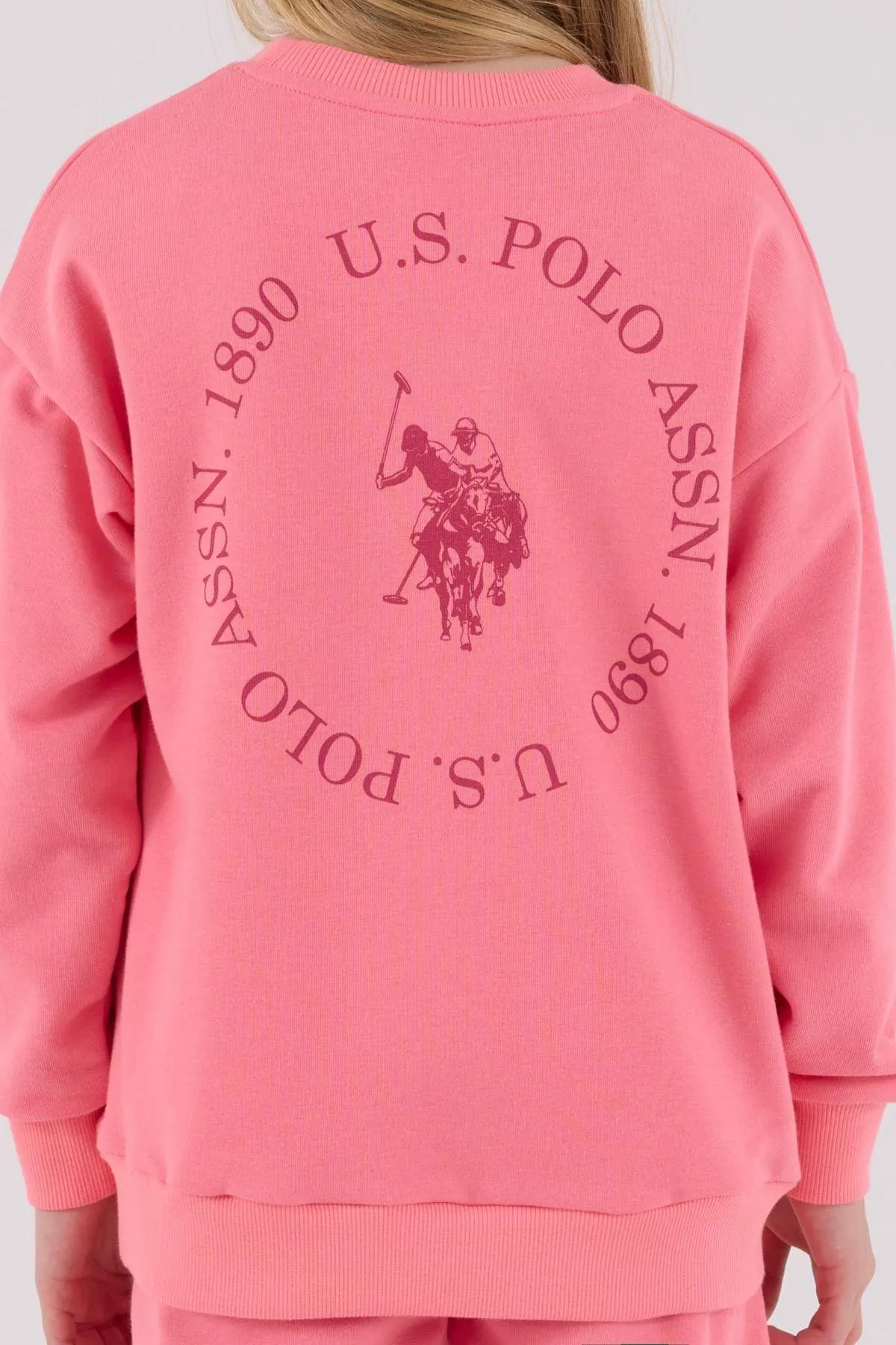 4-15 Yaş Lisanslı Us Polo Assn Kız Çocuk Takım-Pembe