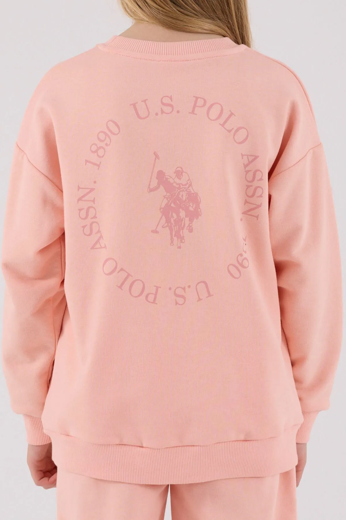 4-15 Yaş Lisanslı Us Polo Assn Kız Çocuk Takım-Pudra