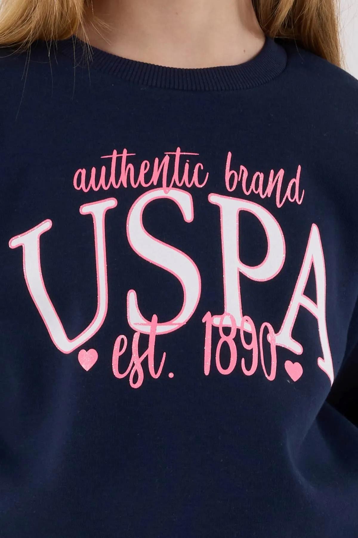 4-15 Yaş Lisanslı Us Polo Assn Kız Çocuk Takım-Lacivert