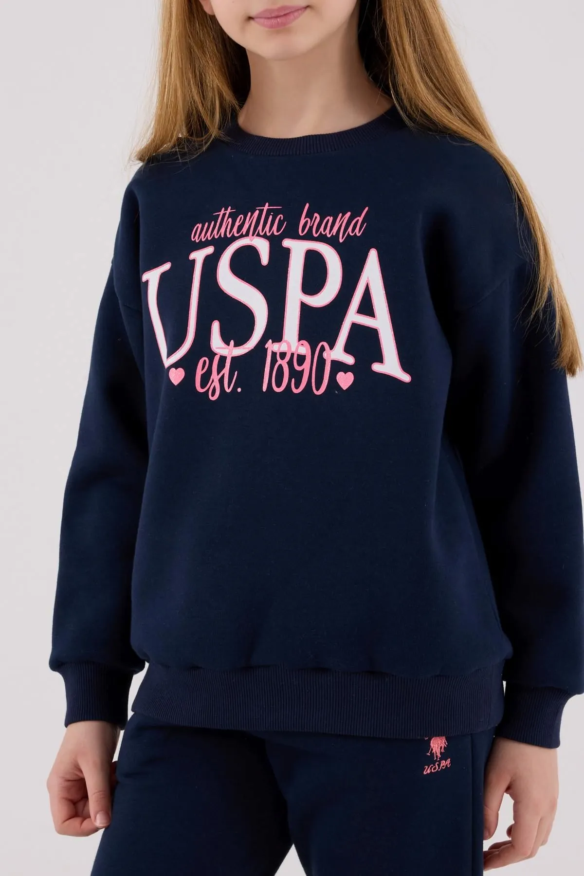 4-15 Yaş Lisanslı Us Polo Assn Kız Çocuk Takım-Lacivert
