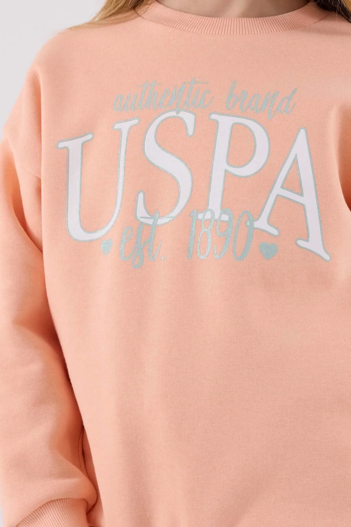 4-15 Yaş Lisanslı Us Polo Assn Kız Çocuk Takım-Somon